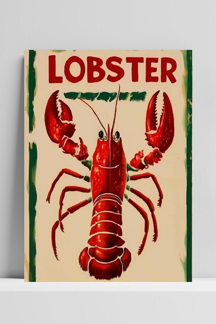 Lobster Text op 3mm aluminium dibond