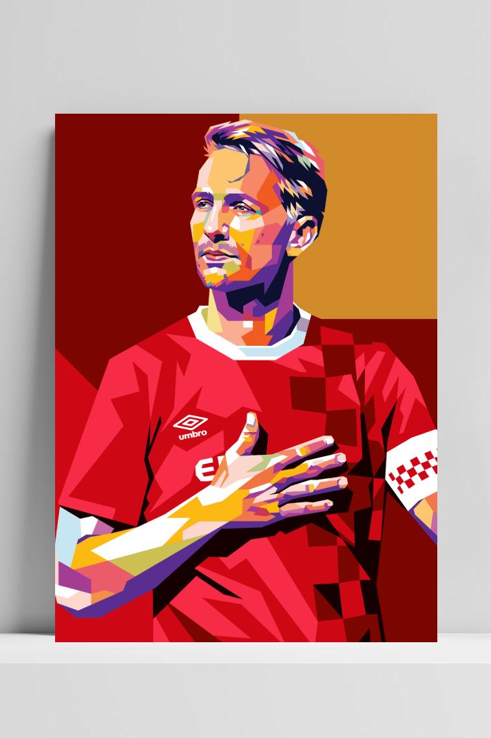 Luuk de Jong op 3mm aluminium dibond