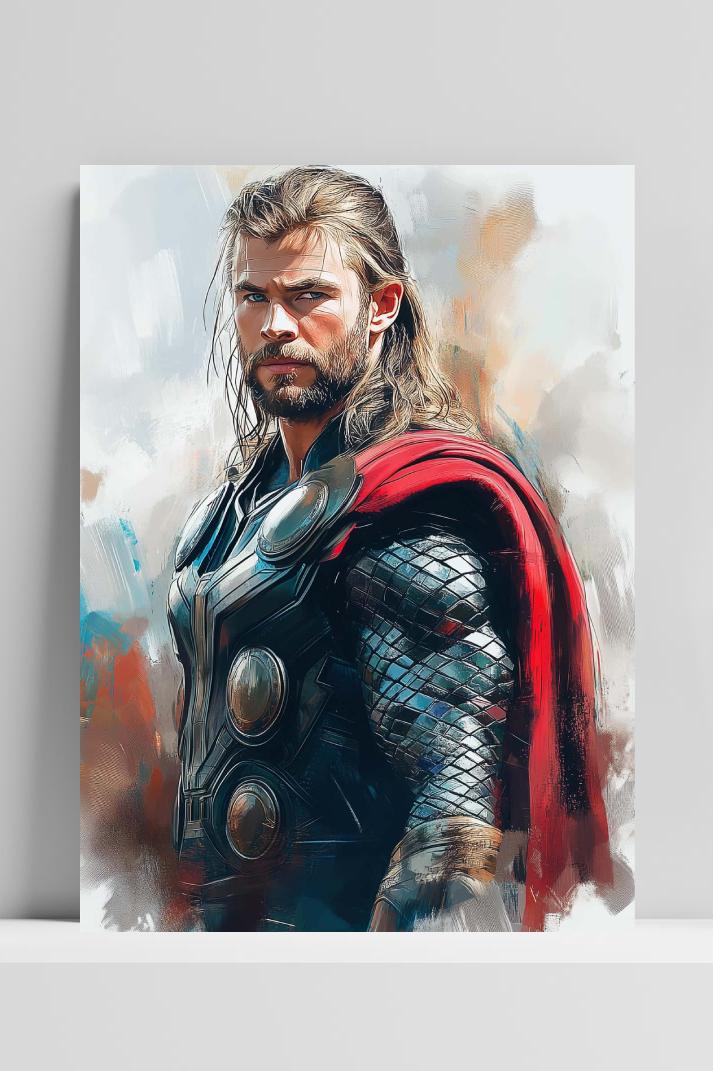 Thor Marvel op 3mm aluminium dibond