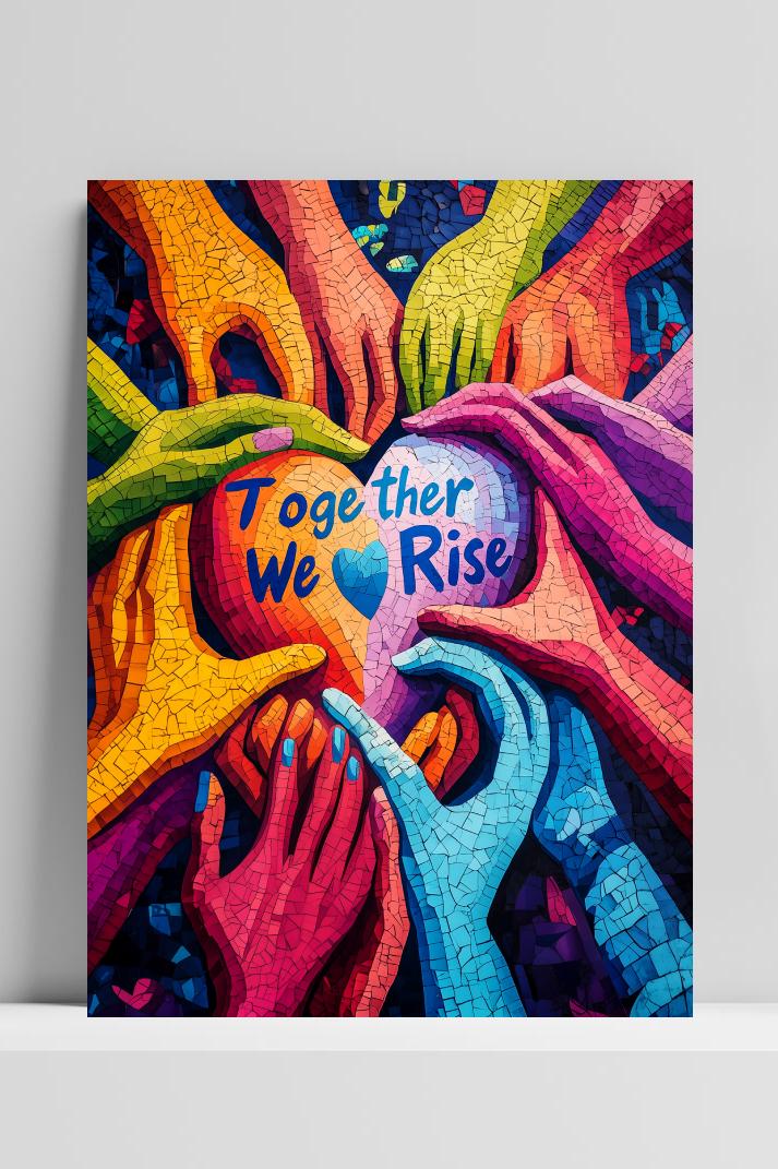 Together We Rise op 3mm aluminium dibond