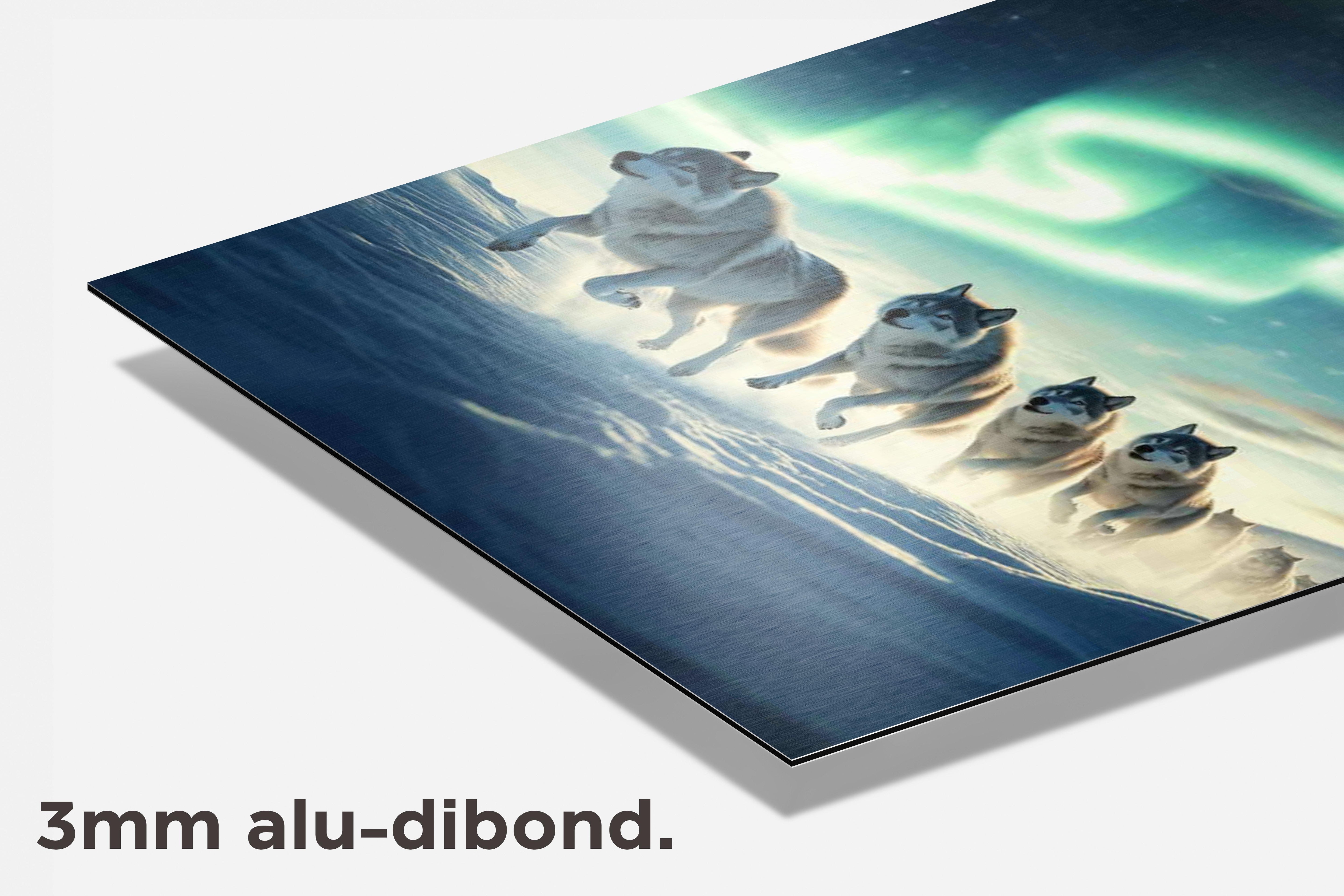 Rennende Wolven dibond detail