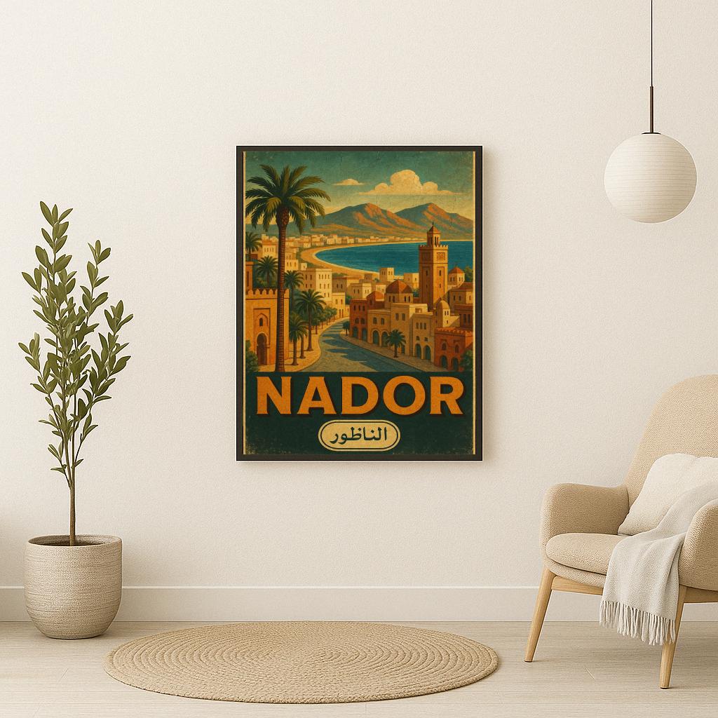 Nador Morocco Vintage Text poster sfeerbeeld 2