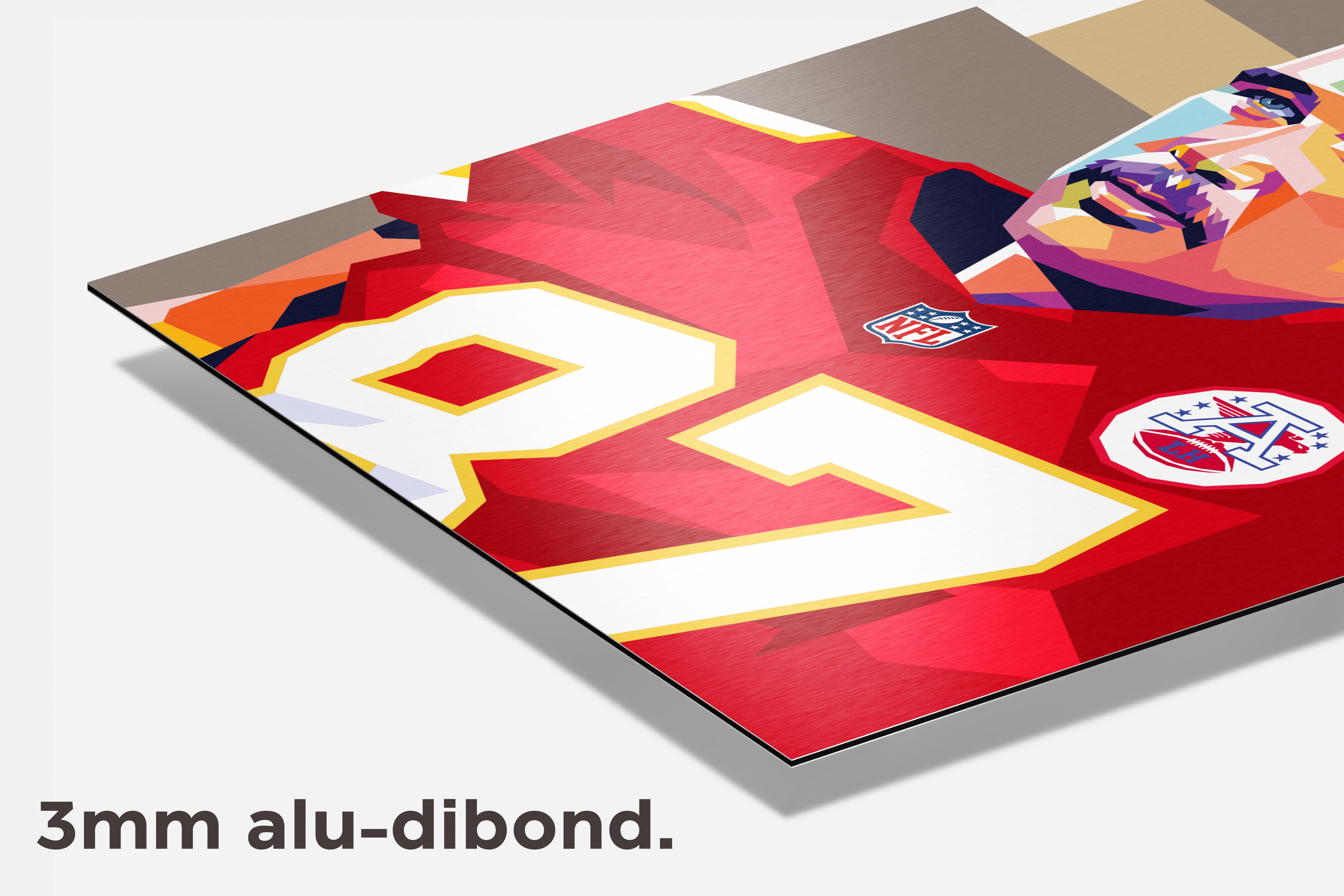 Travis Kelce dibond detail