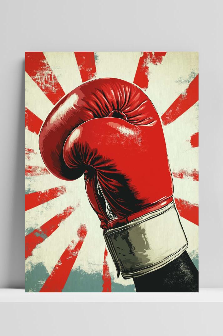 Boxing Glove op 3mm aluminium dibond