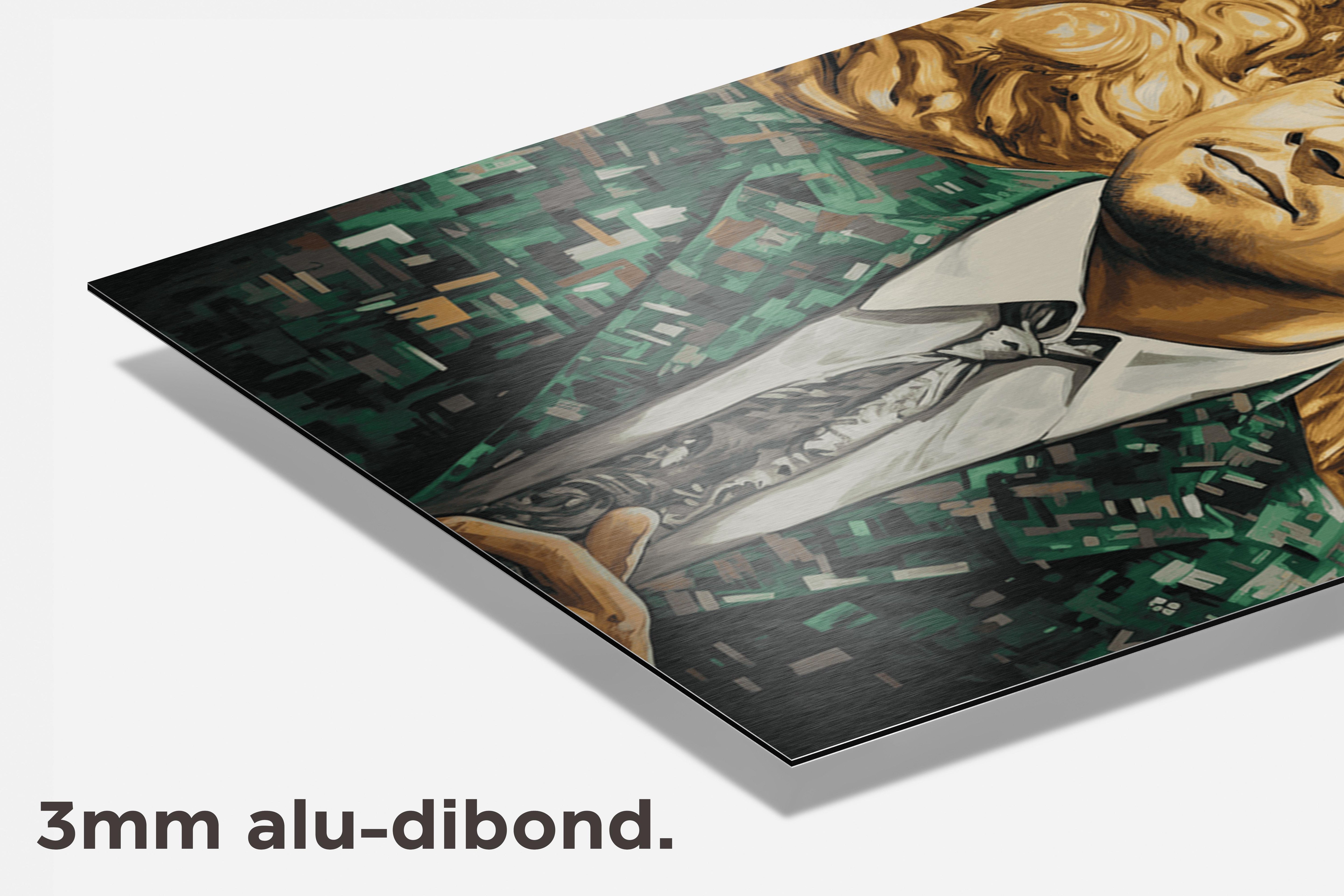 Jordan Belfort Goud dibond detail