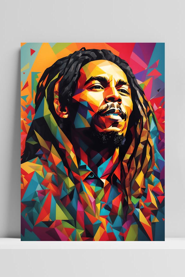 Bob Marley op 3mm aluminium dibond