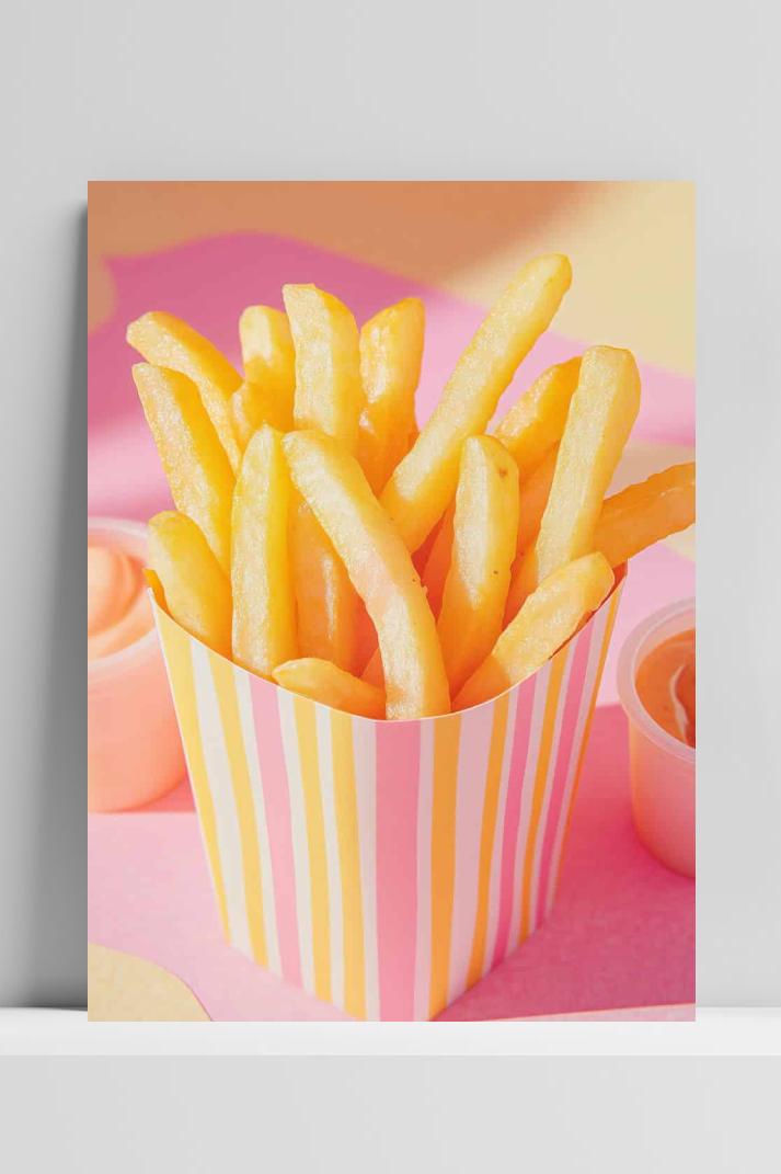 Franse Frietjes op 3mm aluminium dibond