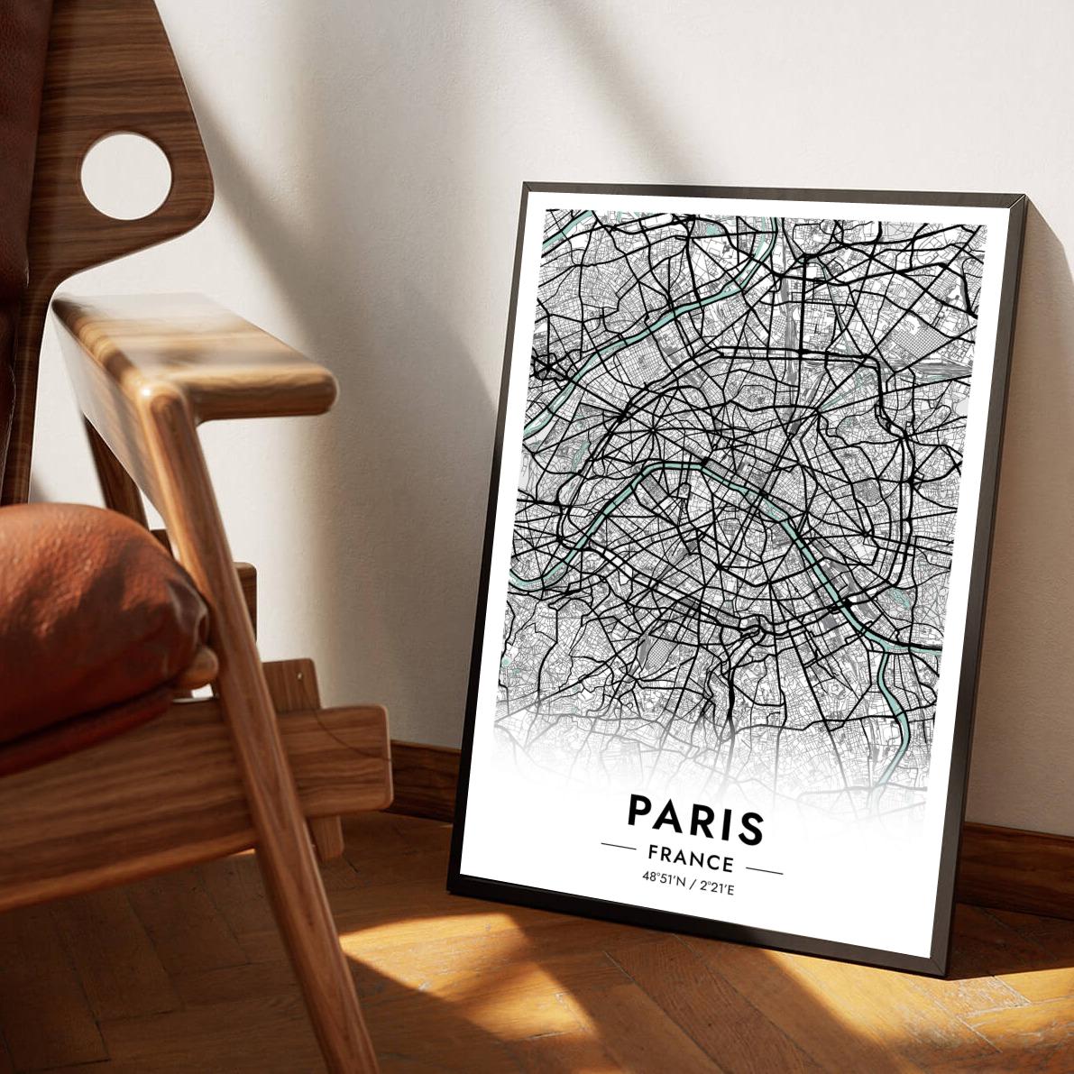 Paris France Blue poster sfeerbeeld 1
