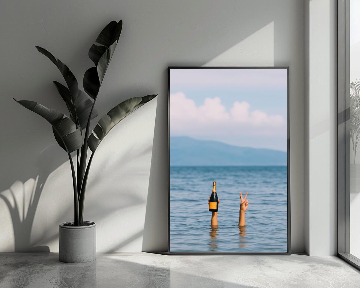 Wine Peace Sea poster van 25 Artstreet