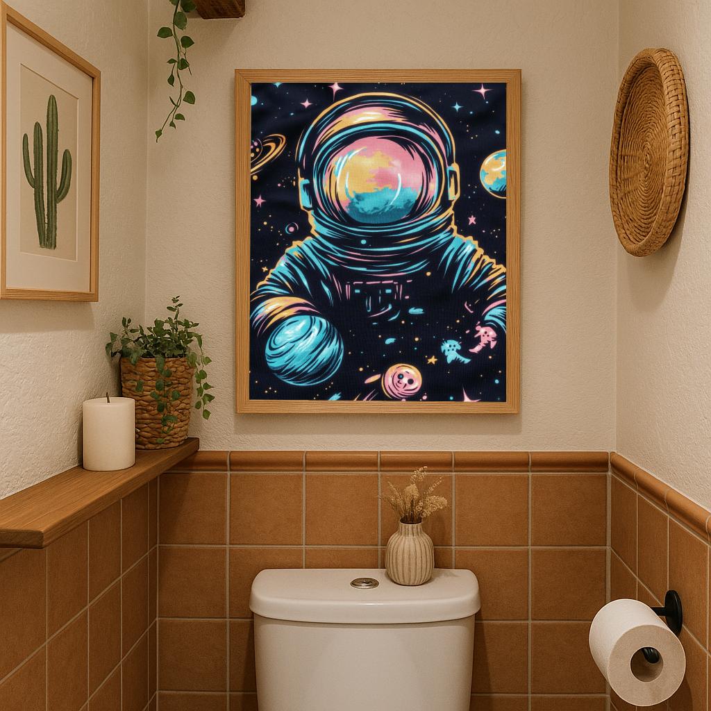 Astronaut Space Retro poster sfeerbeeld 2
