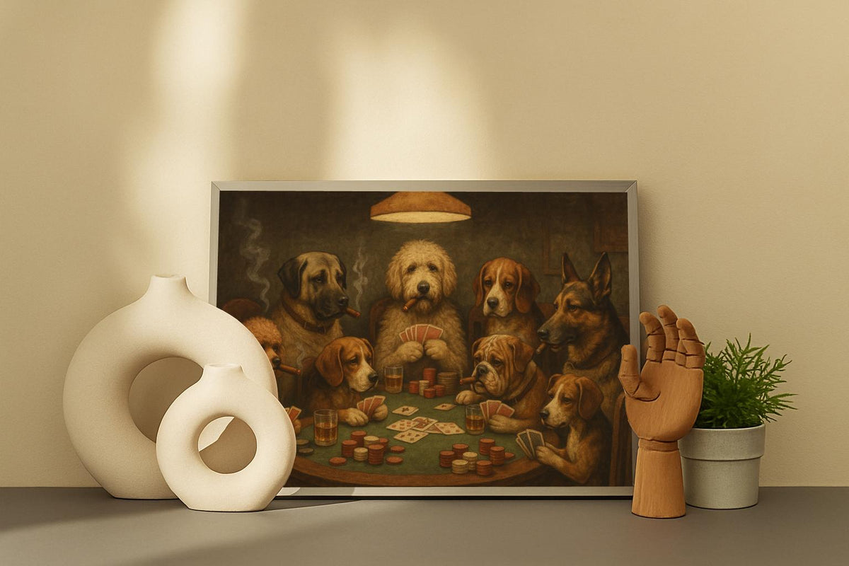 Dogs Poker dans un intérieur