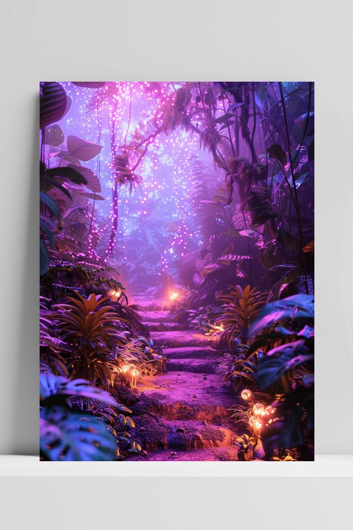 Mystiek Bos op 3mm aluminium dibond