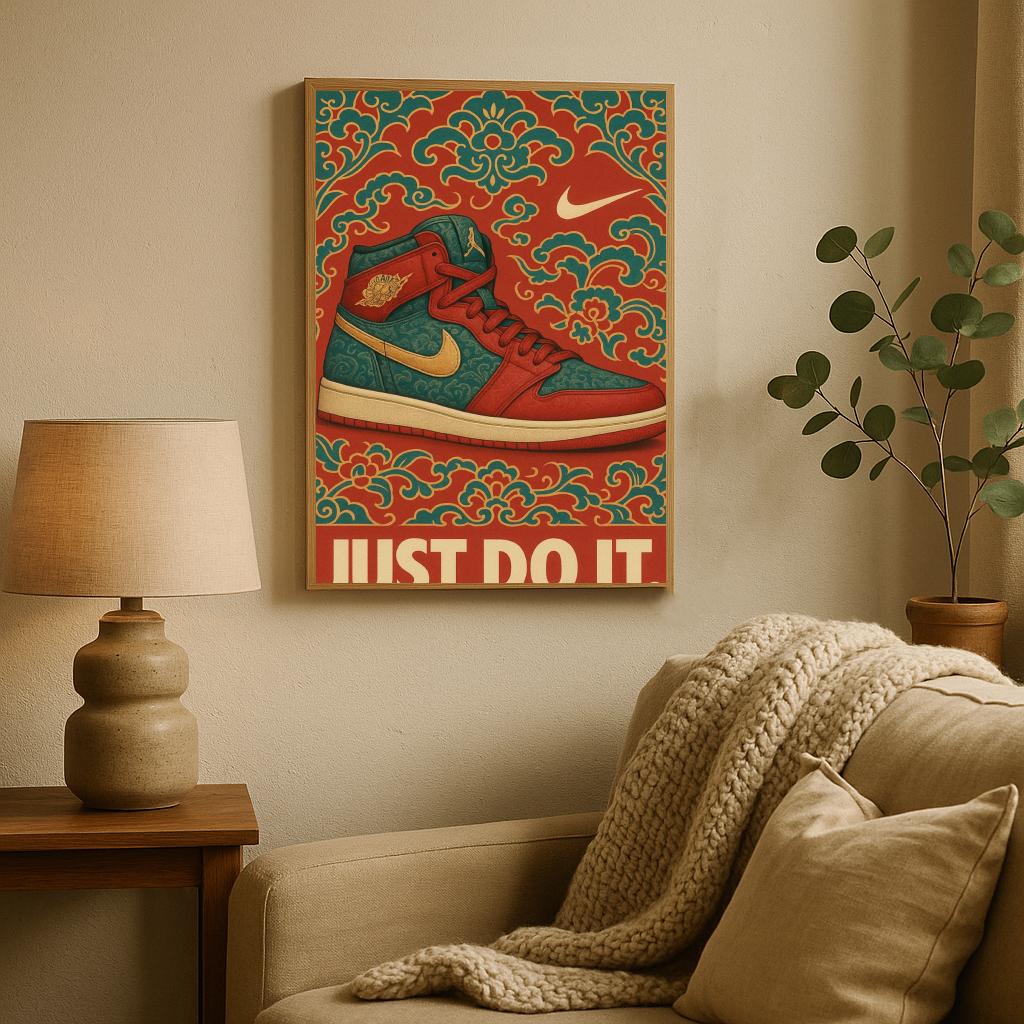 Just Do It Shoe Text poster sfeerbeeld 2