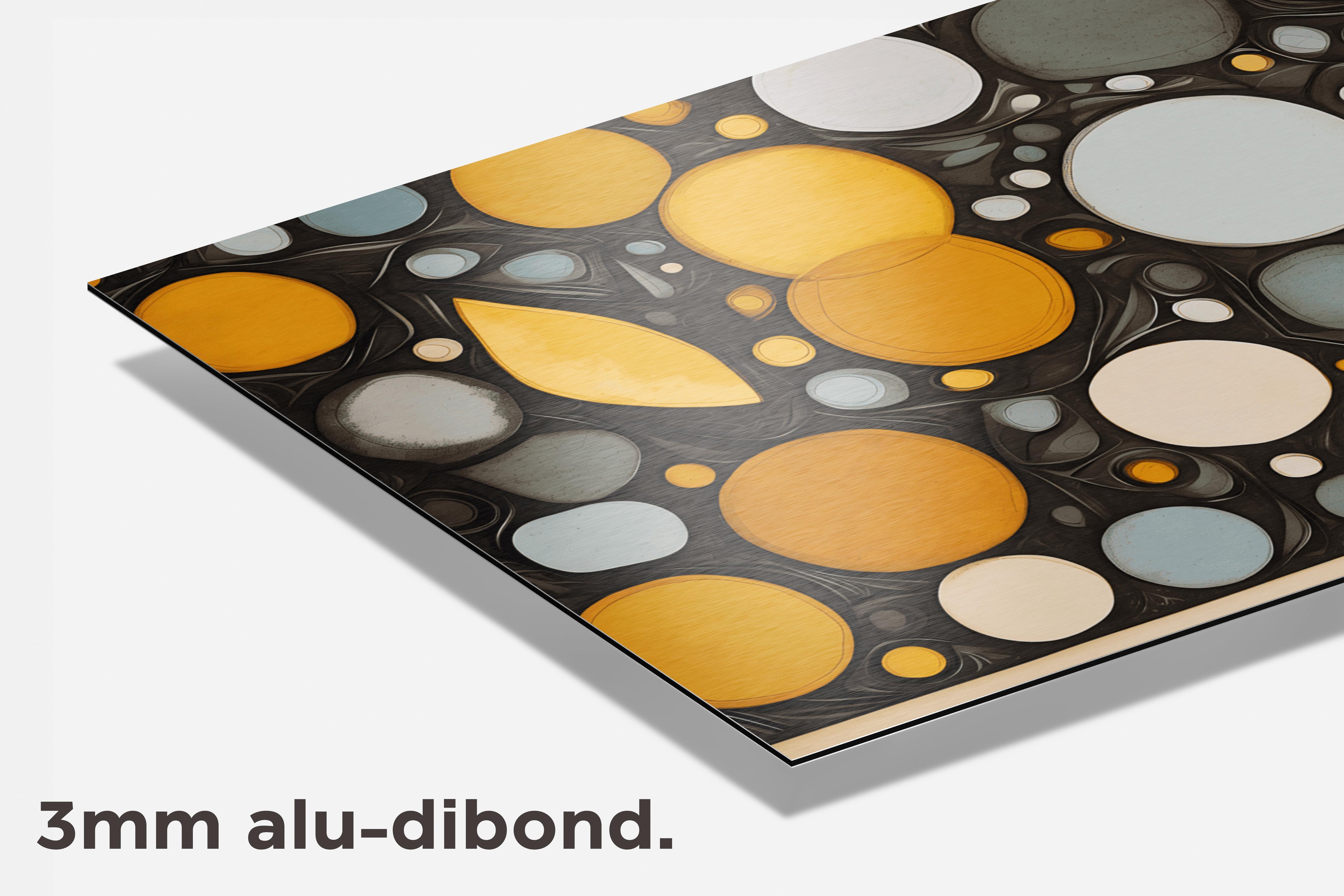 Kleurrijke Cirkels Abstract dibond detail