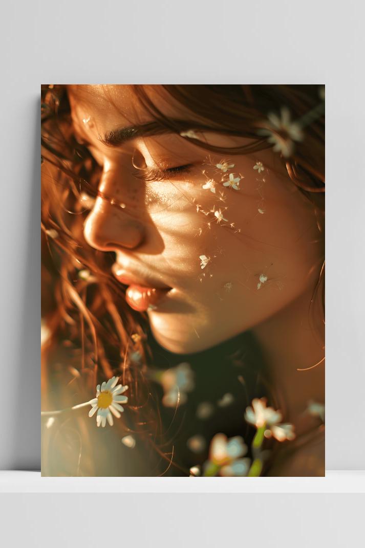 Lente Meisje op 3mm aluminium dibond