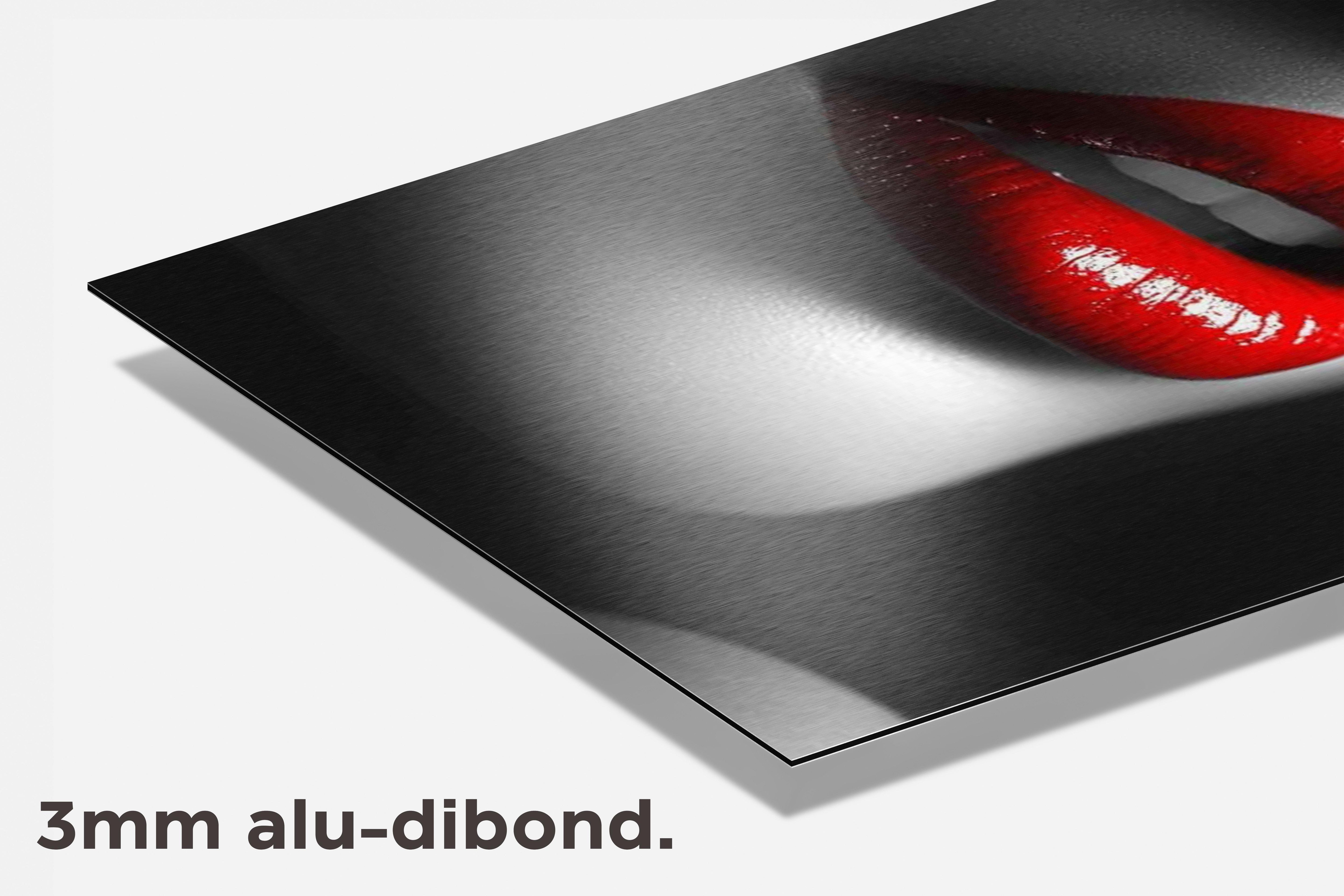 Rode Lippenstift dibond detail