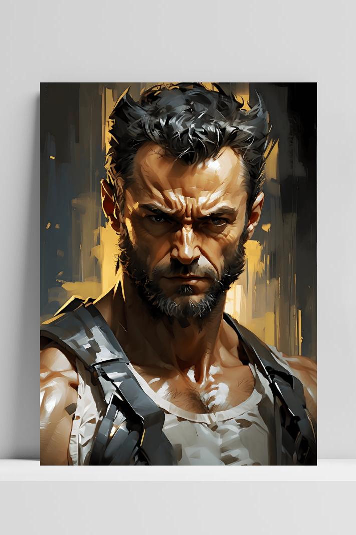 Wolverine op 3mm aluminium dibond
