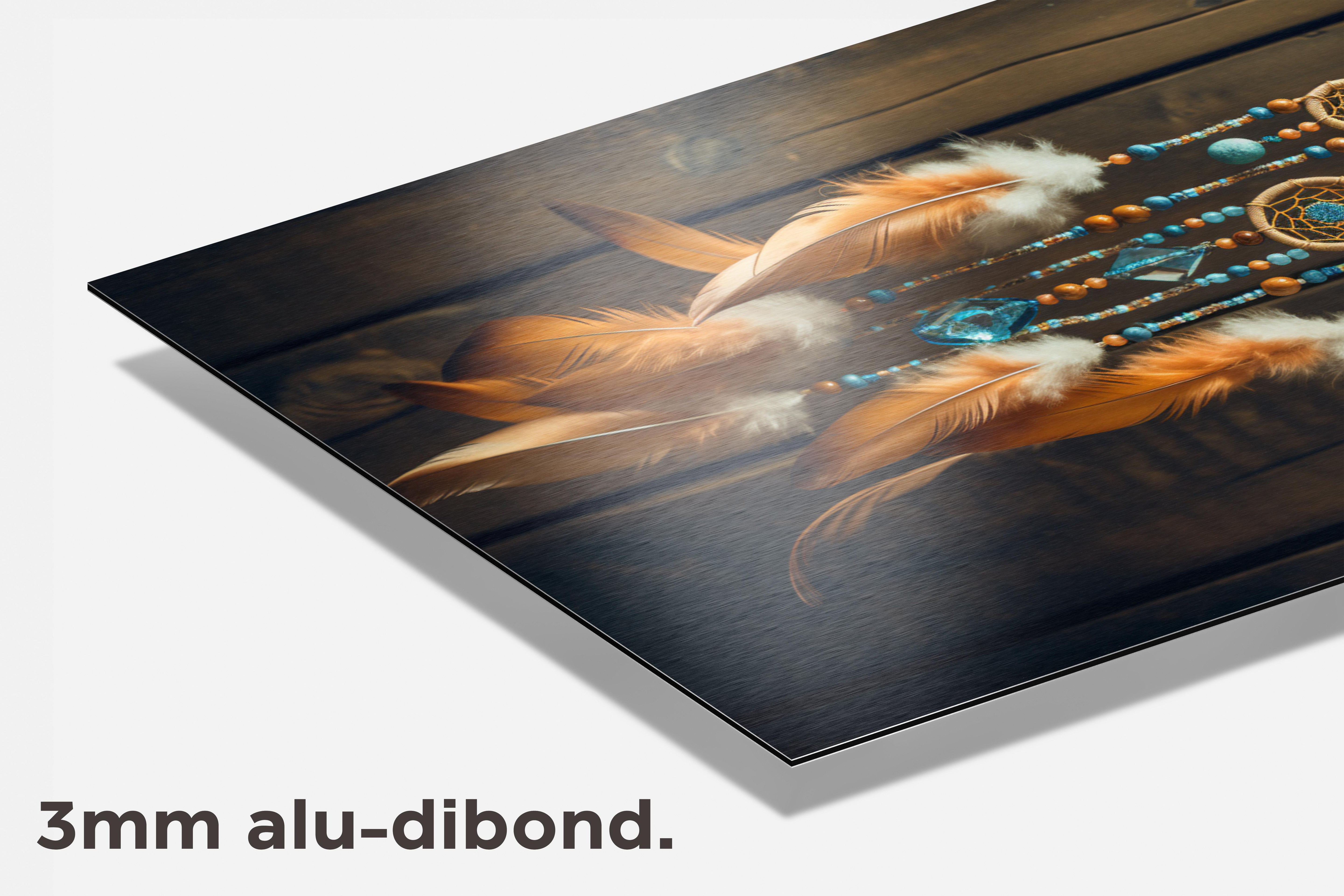 Dromenvanger Hout dibond detail