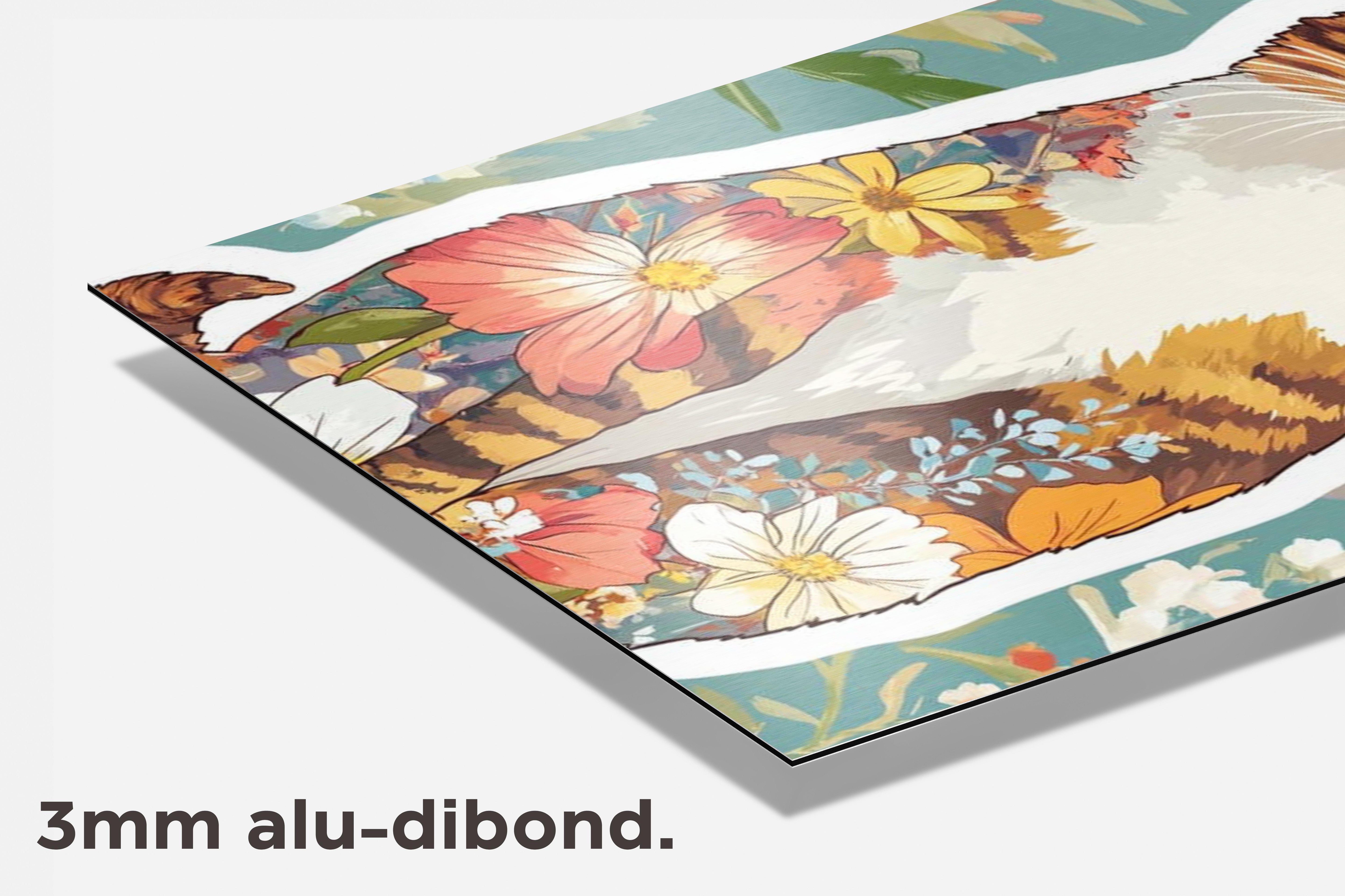 Kat Bloemen dibond detail