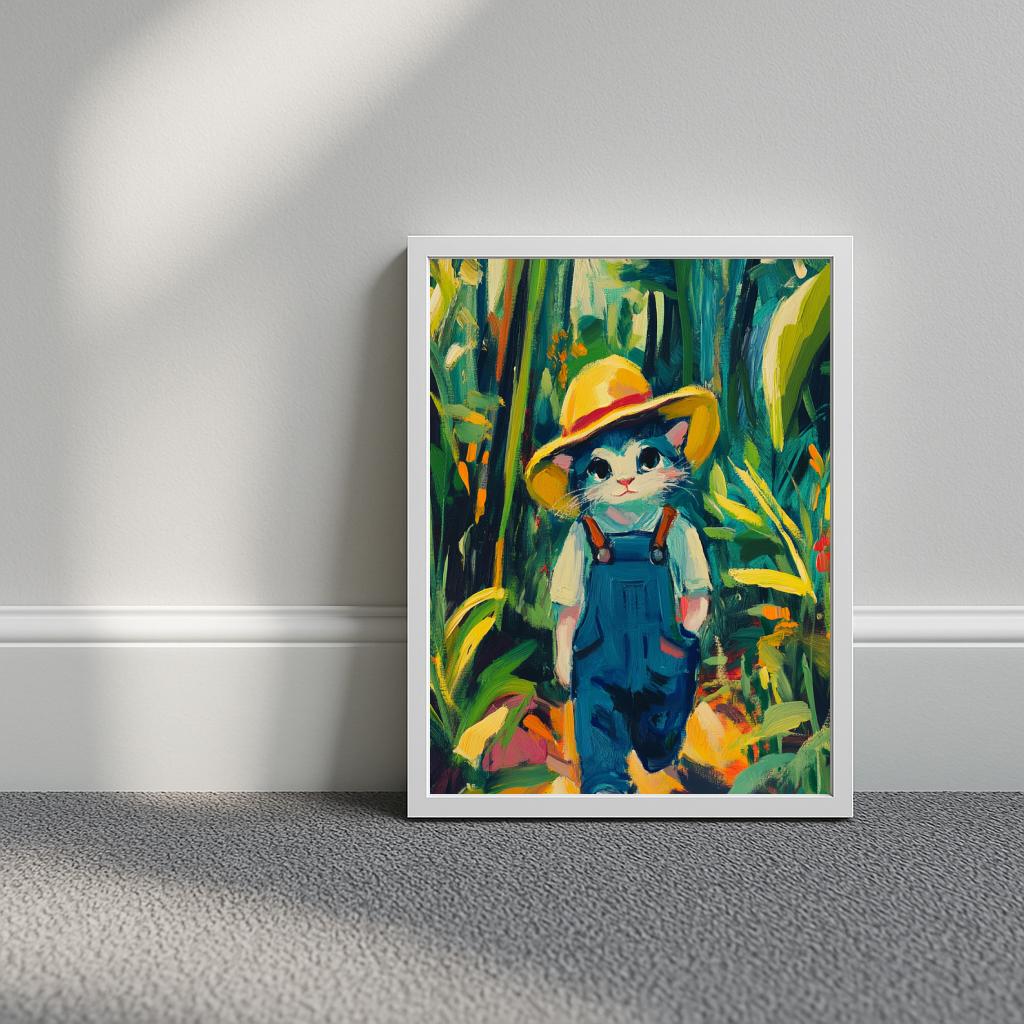 Cat Farmer Aquarel poster sfeerbeeld 3