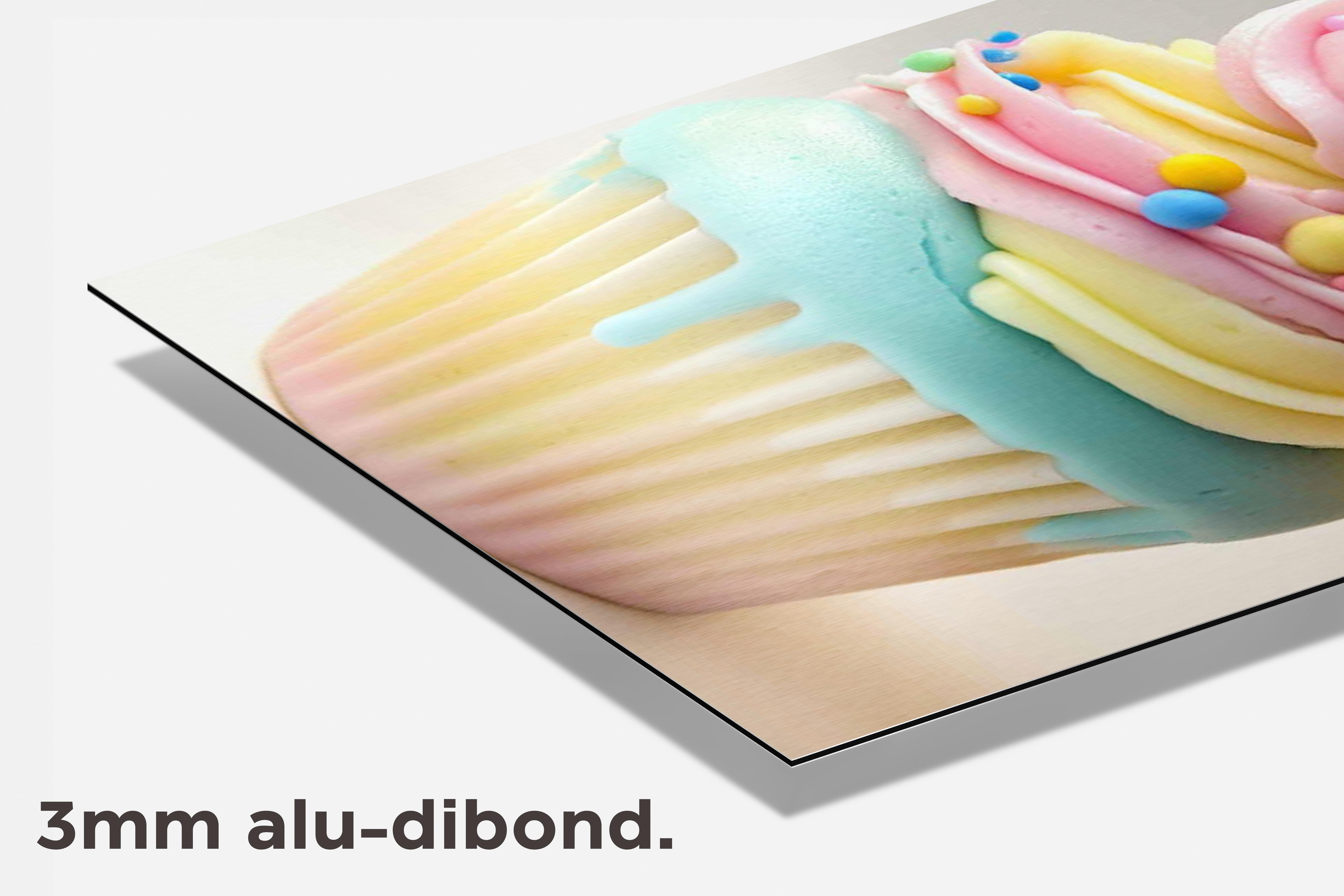 Pastel Cupcake dibond detail