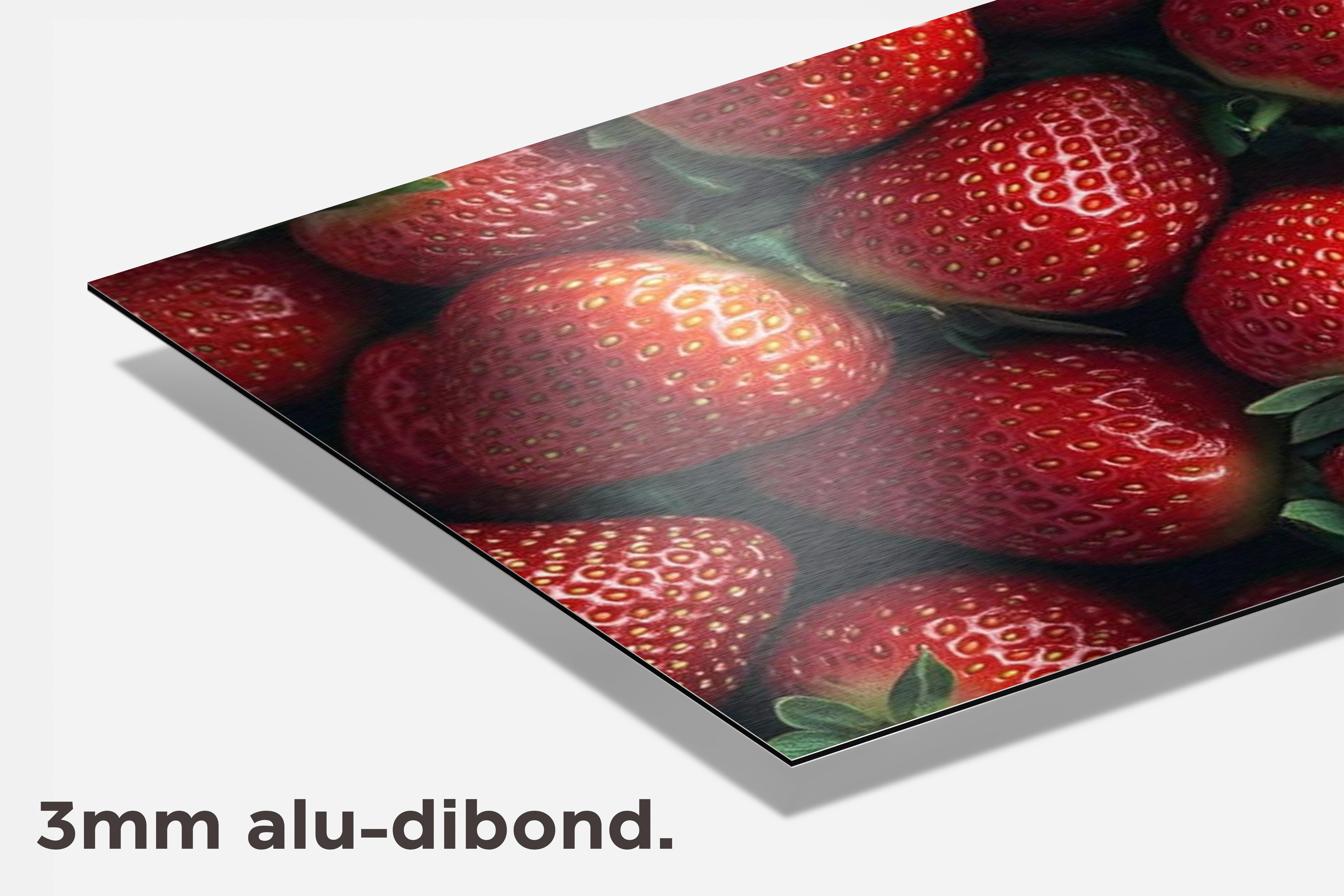 Aardbeien dibond detail