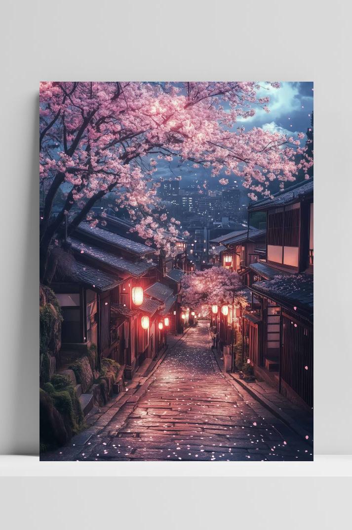 Kyoto Kersenbloesem op 3mm aluminium dibond