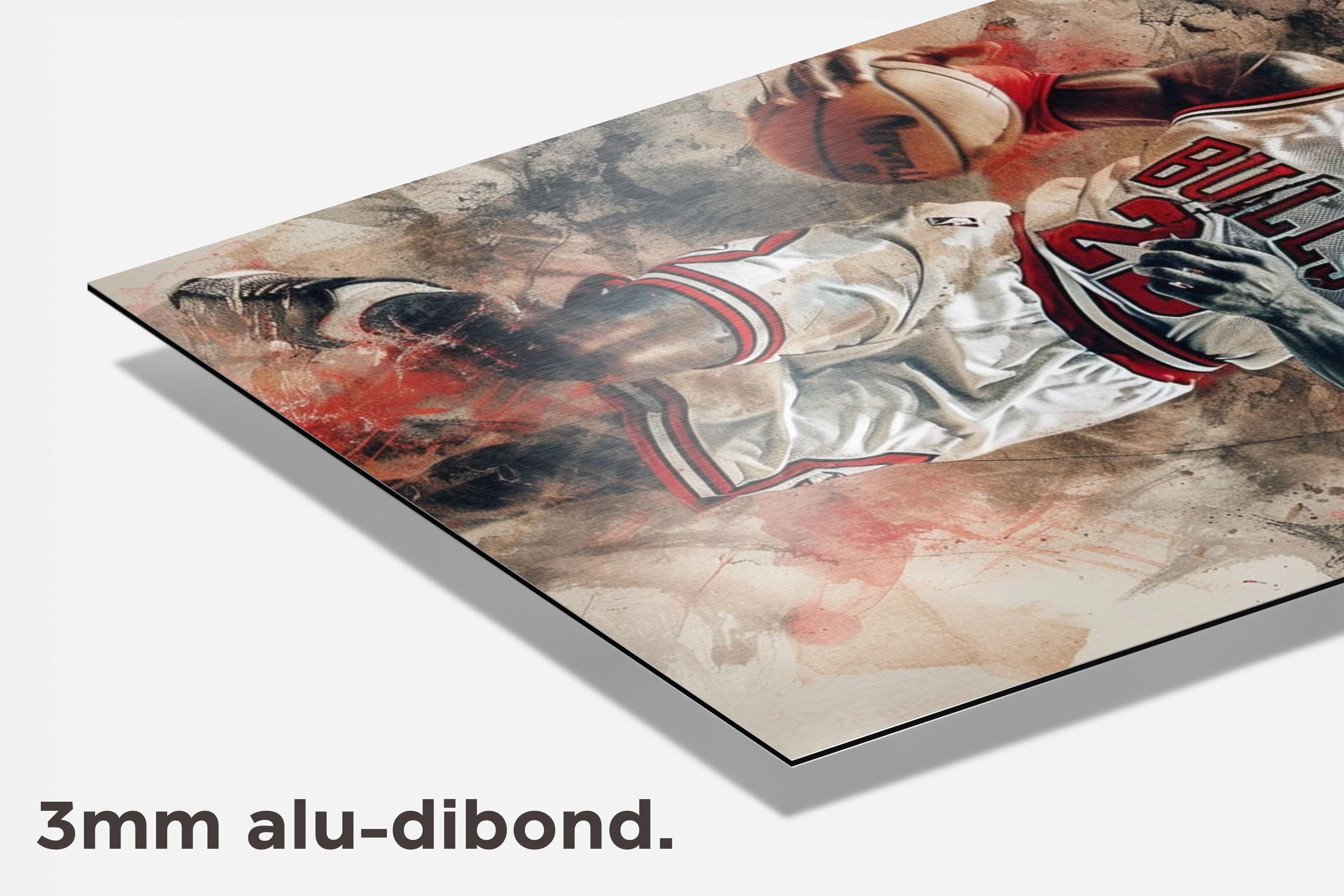 Michael Jordan Bulls dibond detail