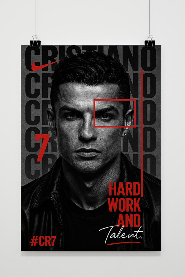 Cristiano Ronaldo Hard Work Poster