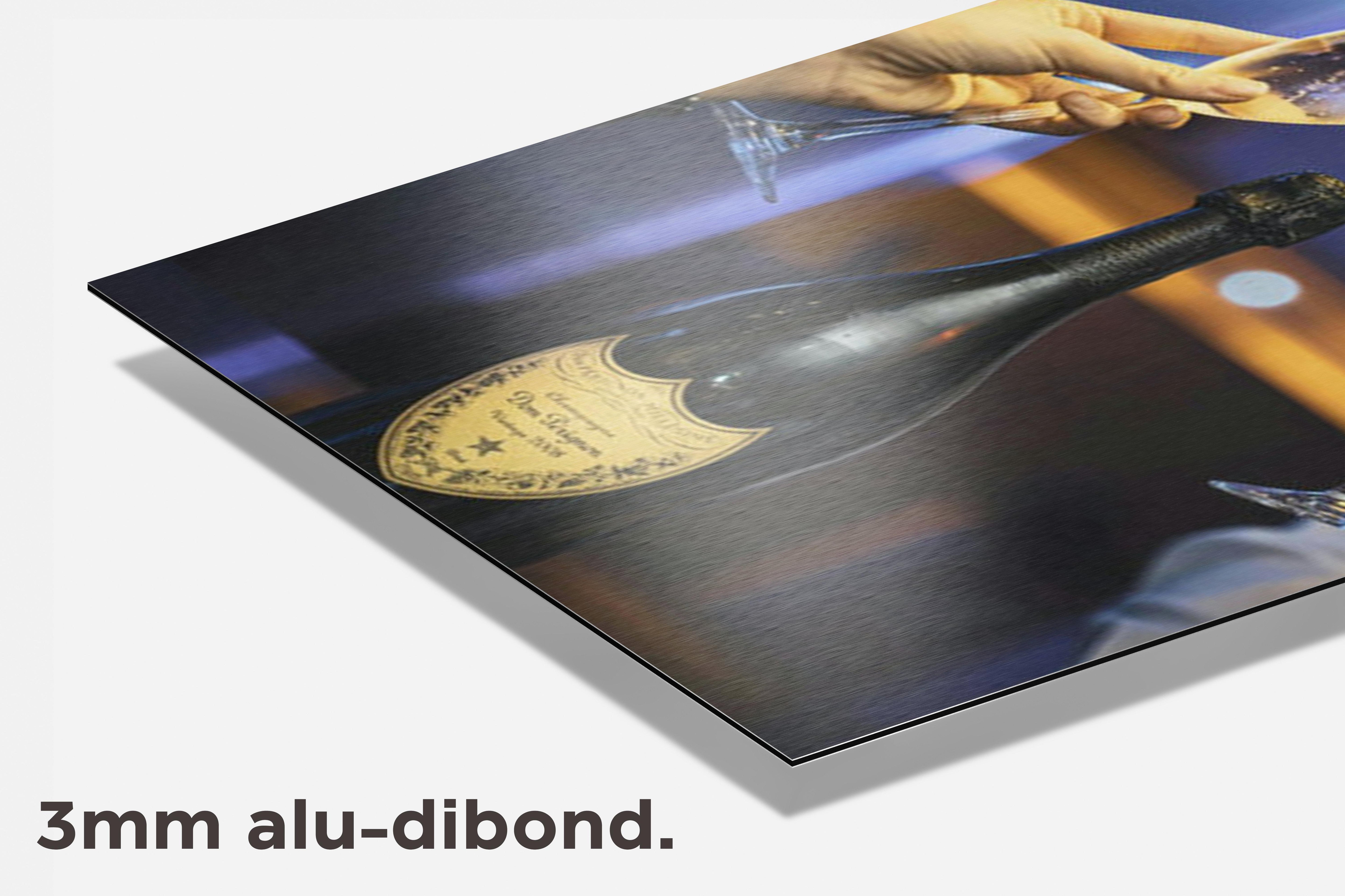 Dom Perignon Cheers dibond detail
