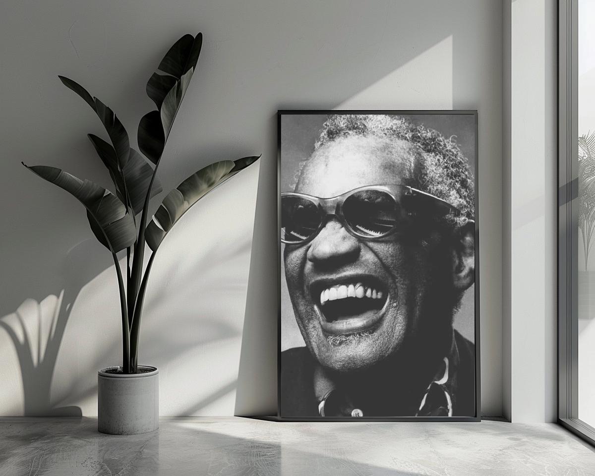 Ray Charles B&W poster van 25 Artstreet
