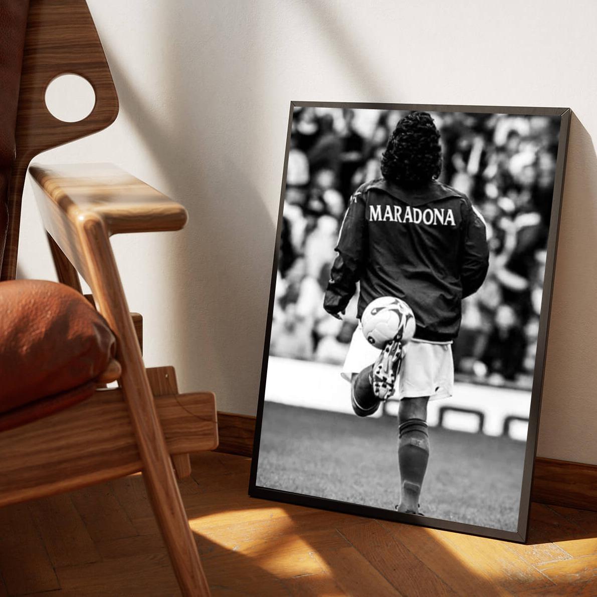 Diego Maradona B&W poster sfeerbeeld 1