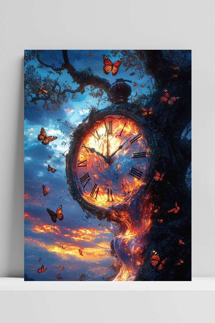 Magische Klok op 3mm aluminium dibond