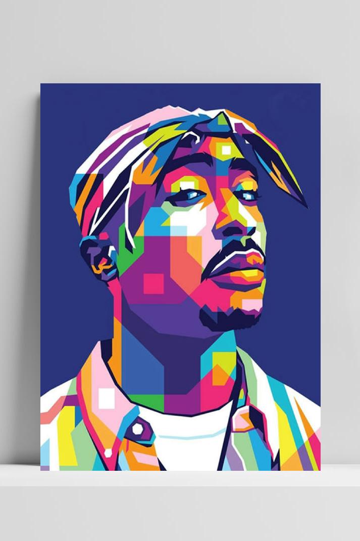 Tupac Paars op 3mm aluminium dibond