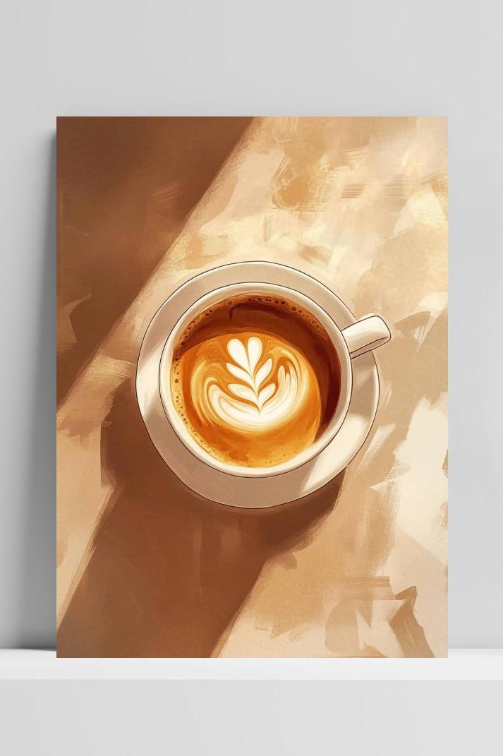 Cappuccino op 3mm aluminium dibond