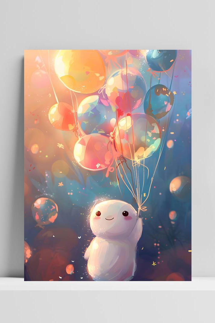 Wezentje Ballonnen op 3mm aluminium dibond