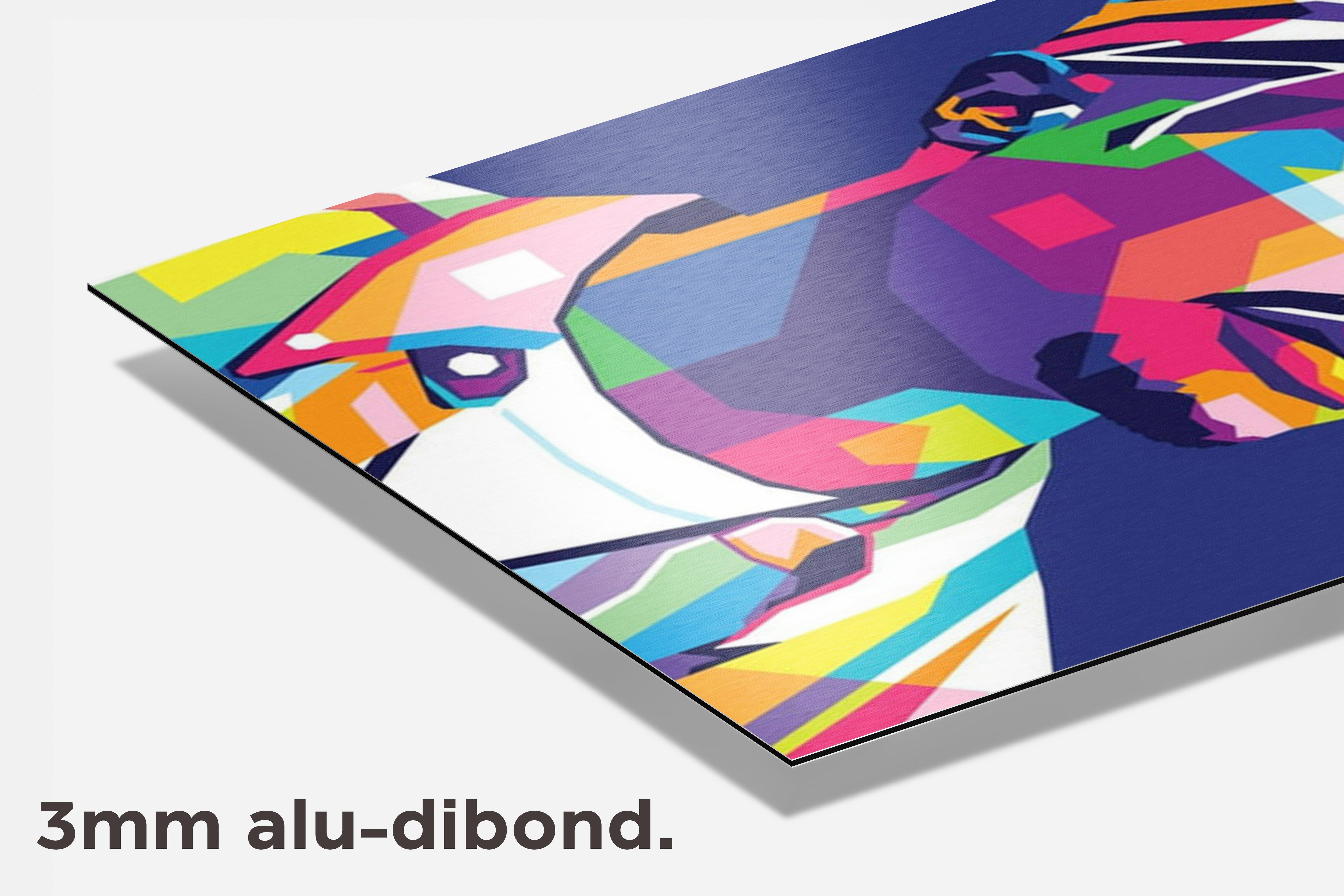 Tupac Paars dibond detail
