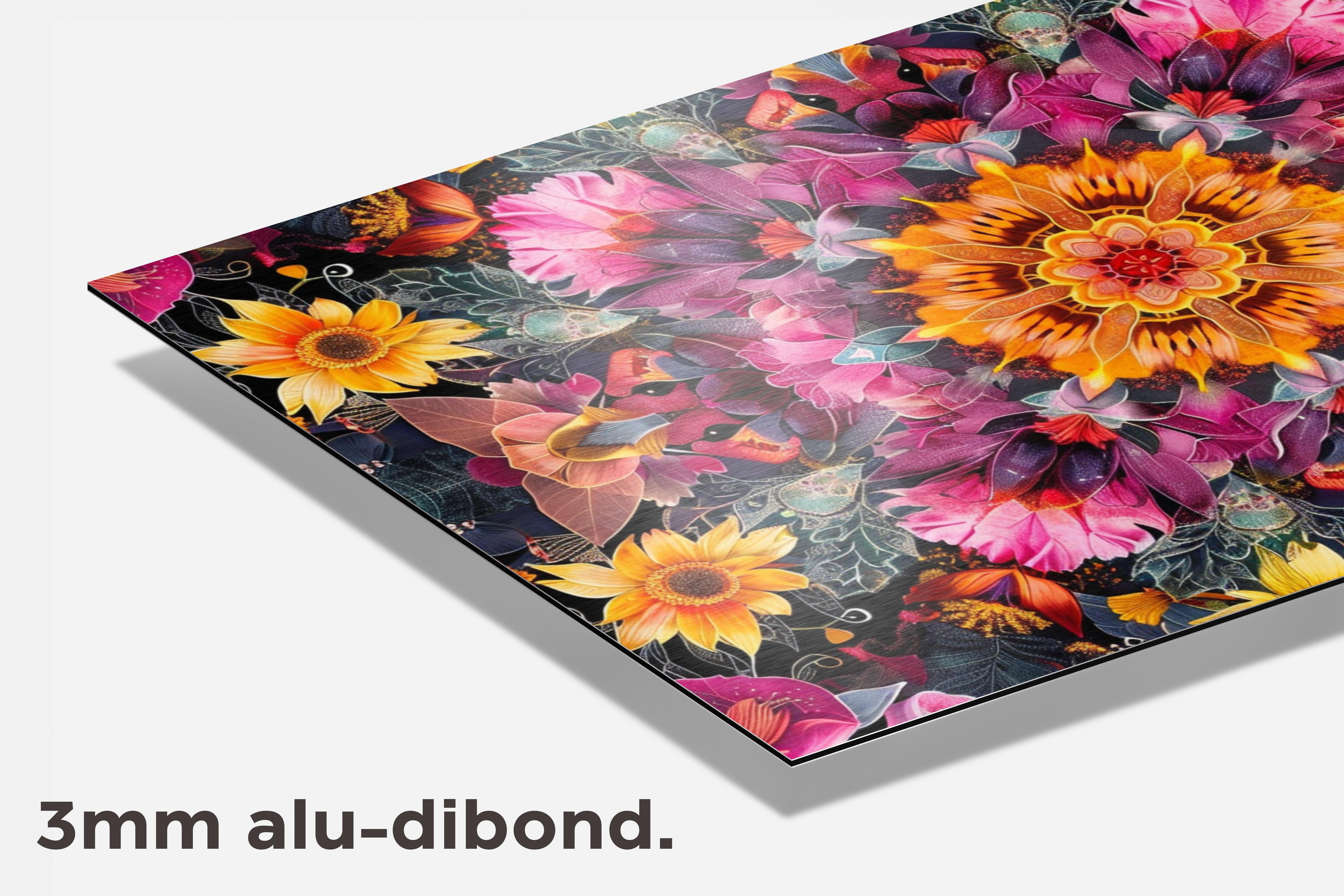 Mandala Bloem dibond detail