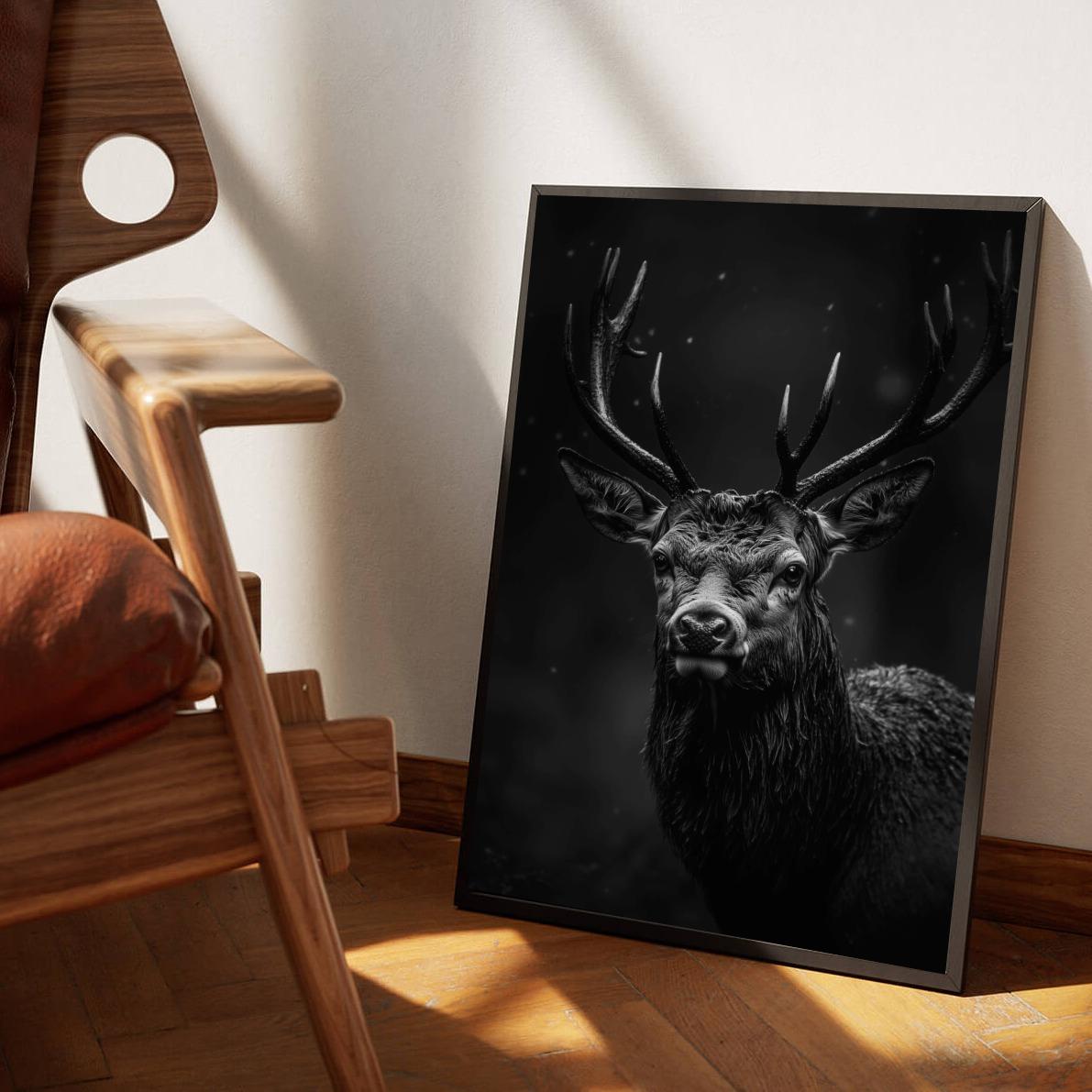 Deer B&W poster van 25 Artstreet