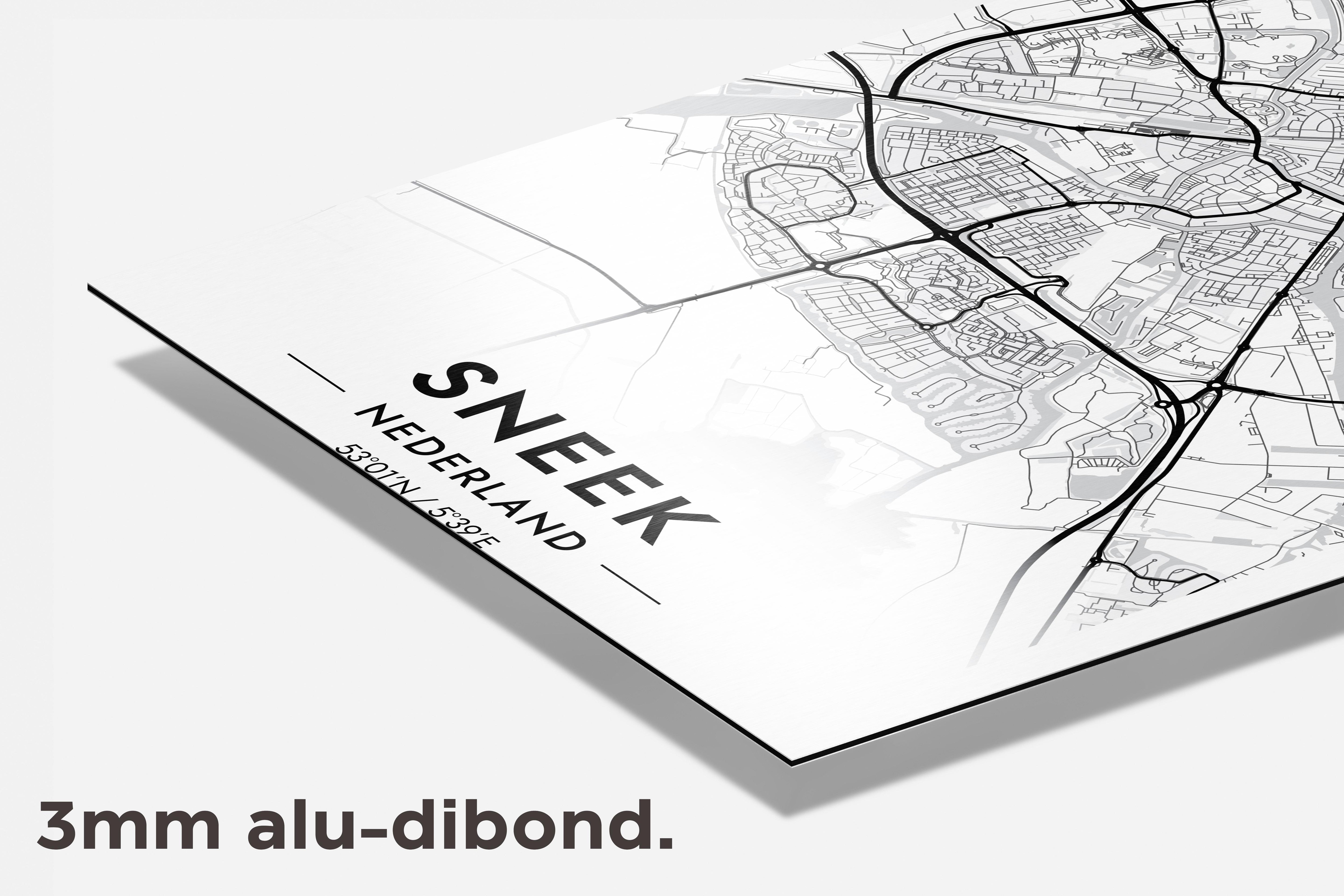 Sneek Map dibond detail