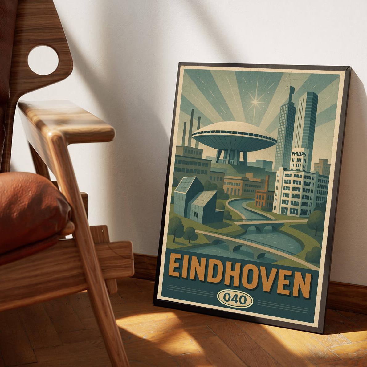 Eindhoven Netherlands Vintage Text poster sfeerbeeld 3