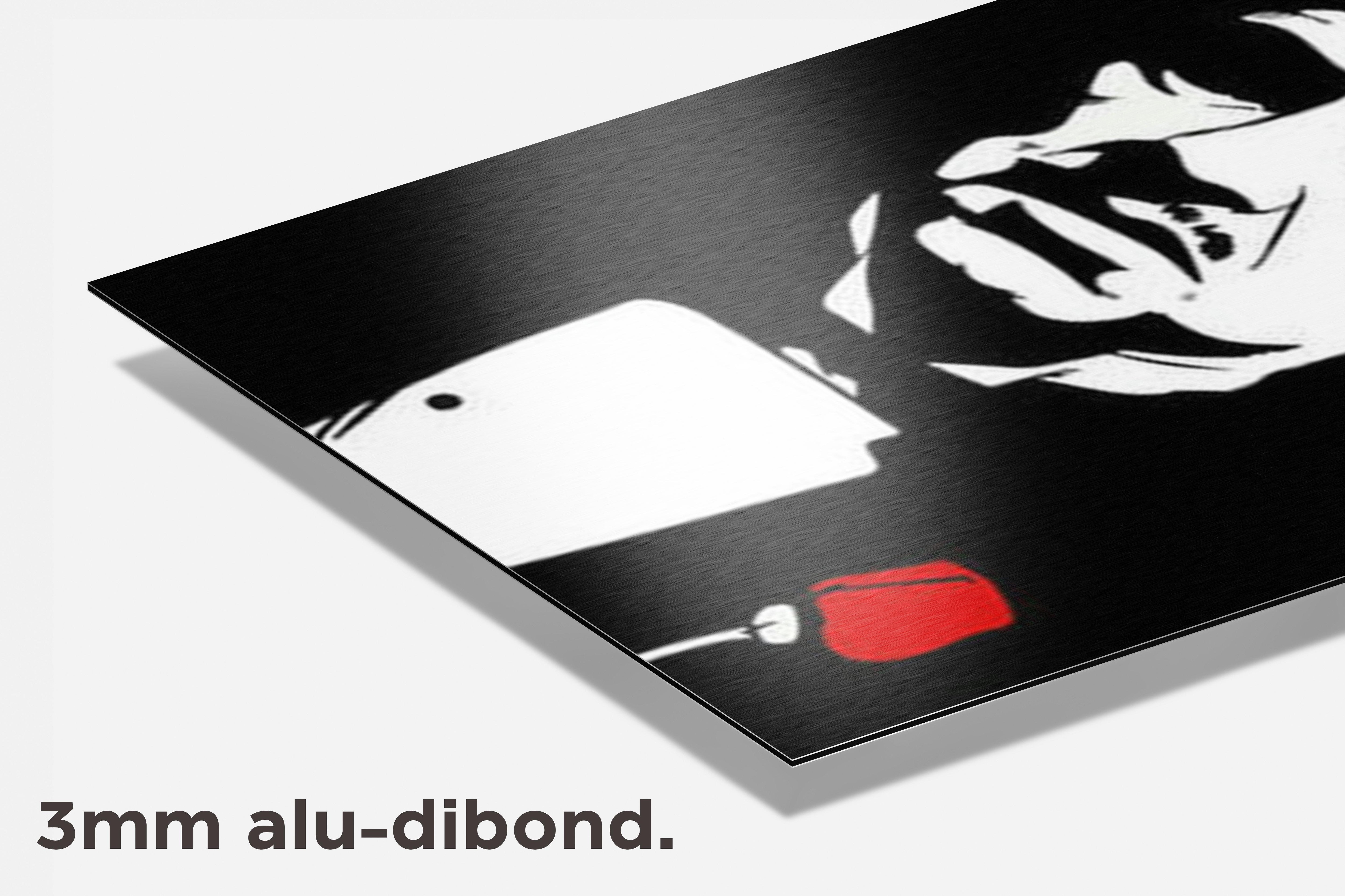 The Godfather Zwart dibond detail