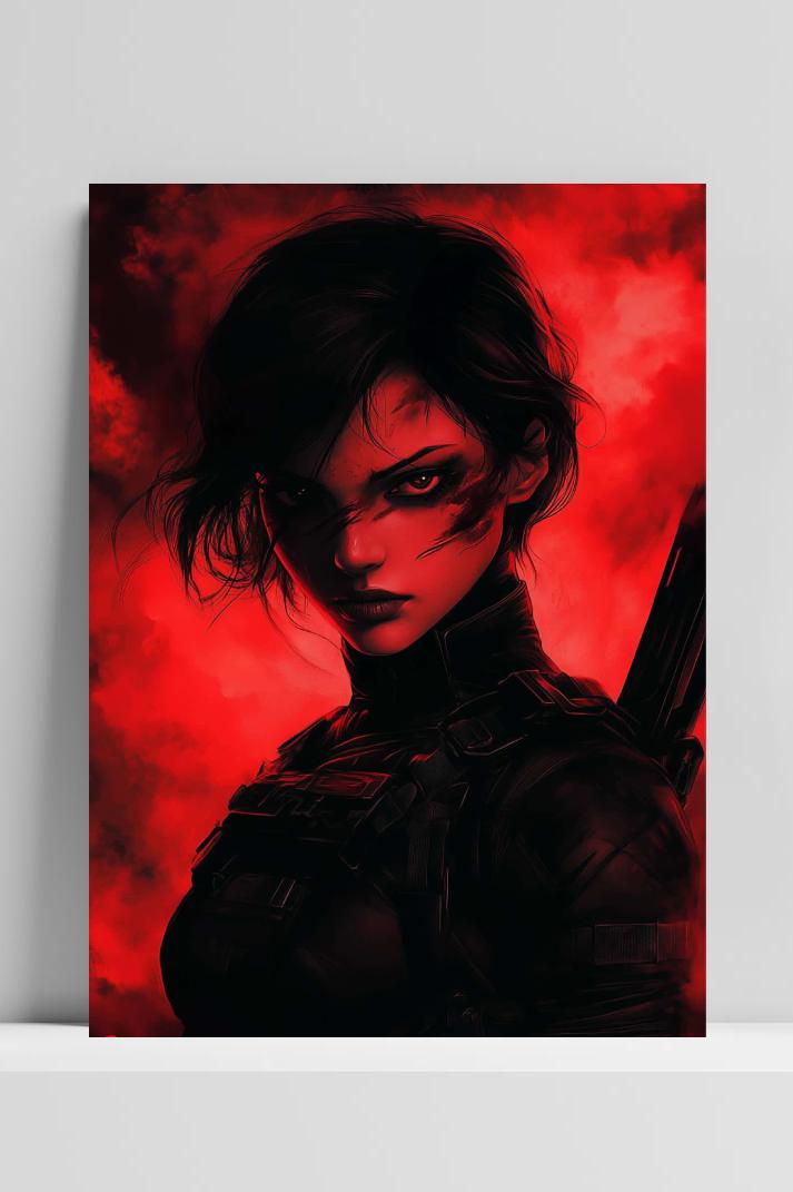 Roze Call Of Duty op 3mm aluminium dibond