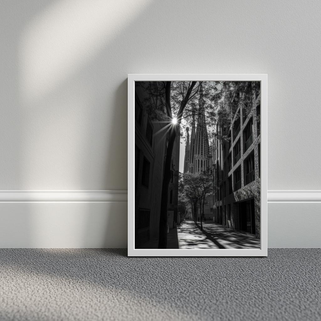 Barcelona B&W poster sfeerbeeld 3