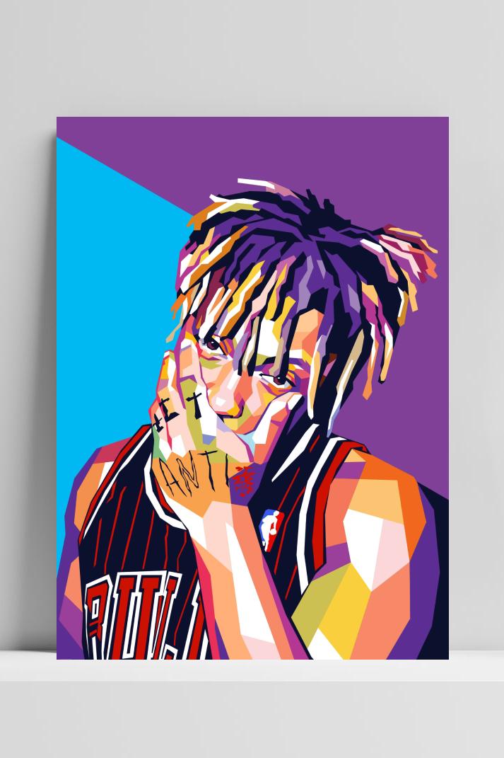 Juice WRLD op 3mm aluminium dibond