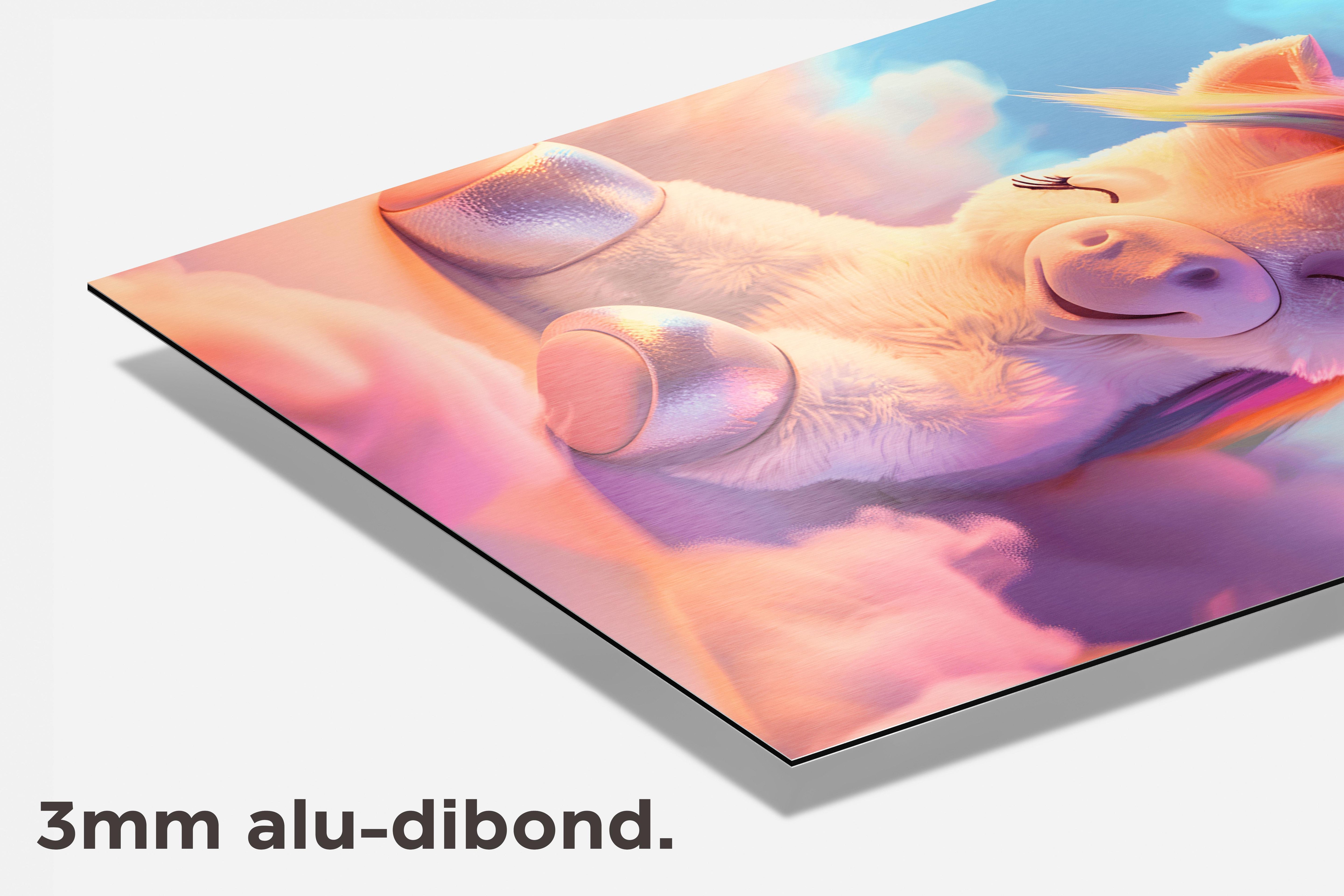 Kleurrijke Eenhoorn dibond detail