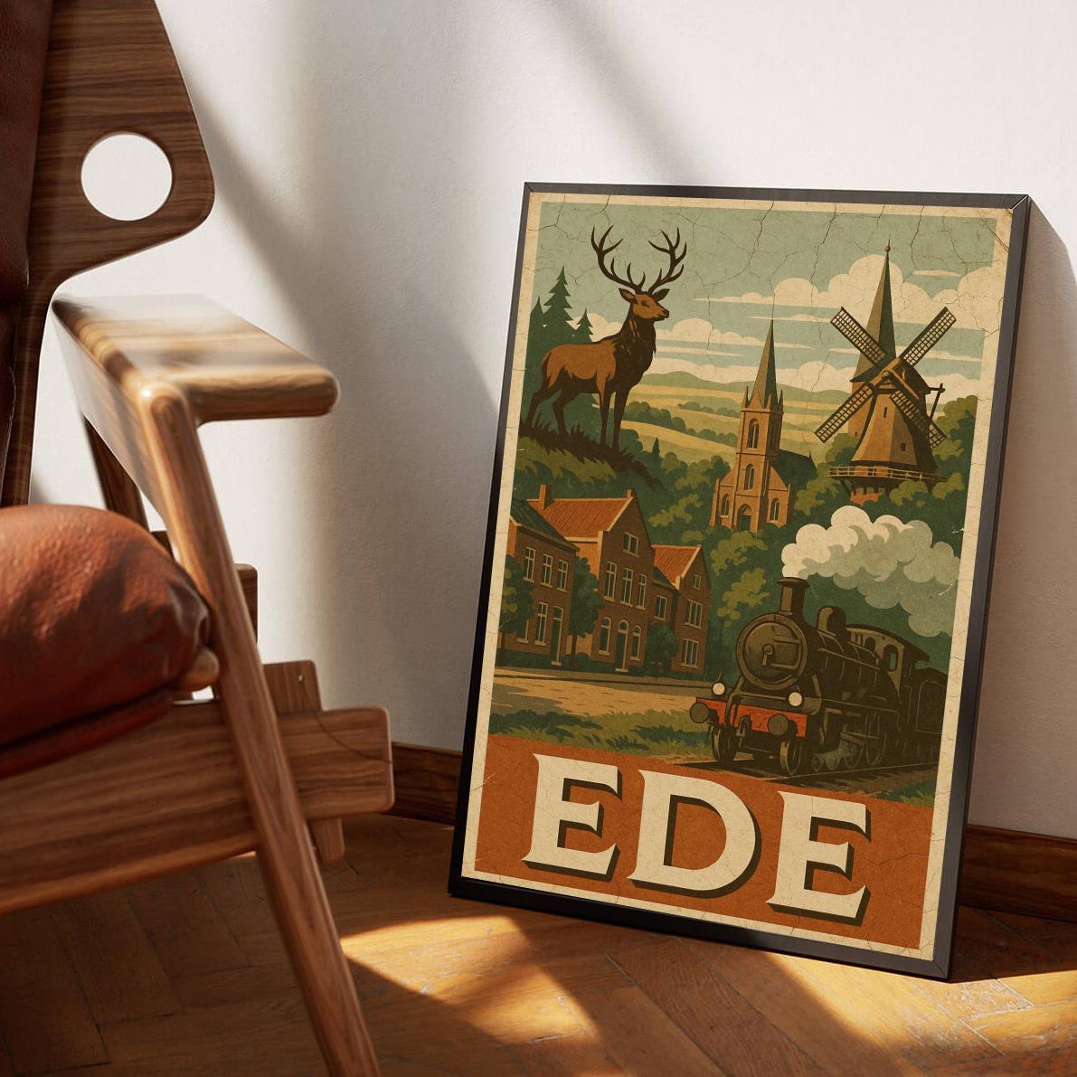 Mouth Laugh Ede Netherlands Vintage Text poster sfeerbeeld 3