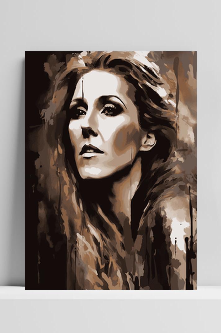 Celine Dion Poster op 3mm aluminium dibond