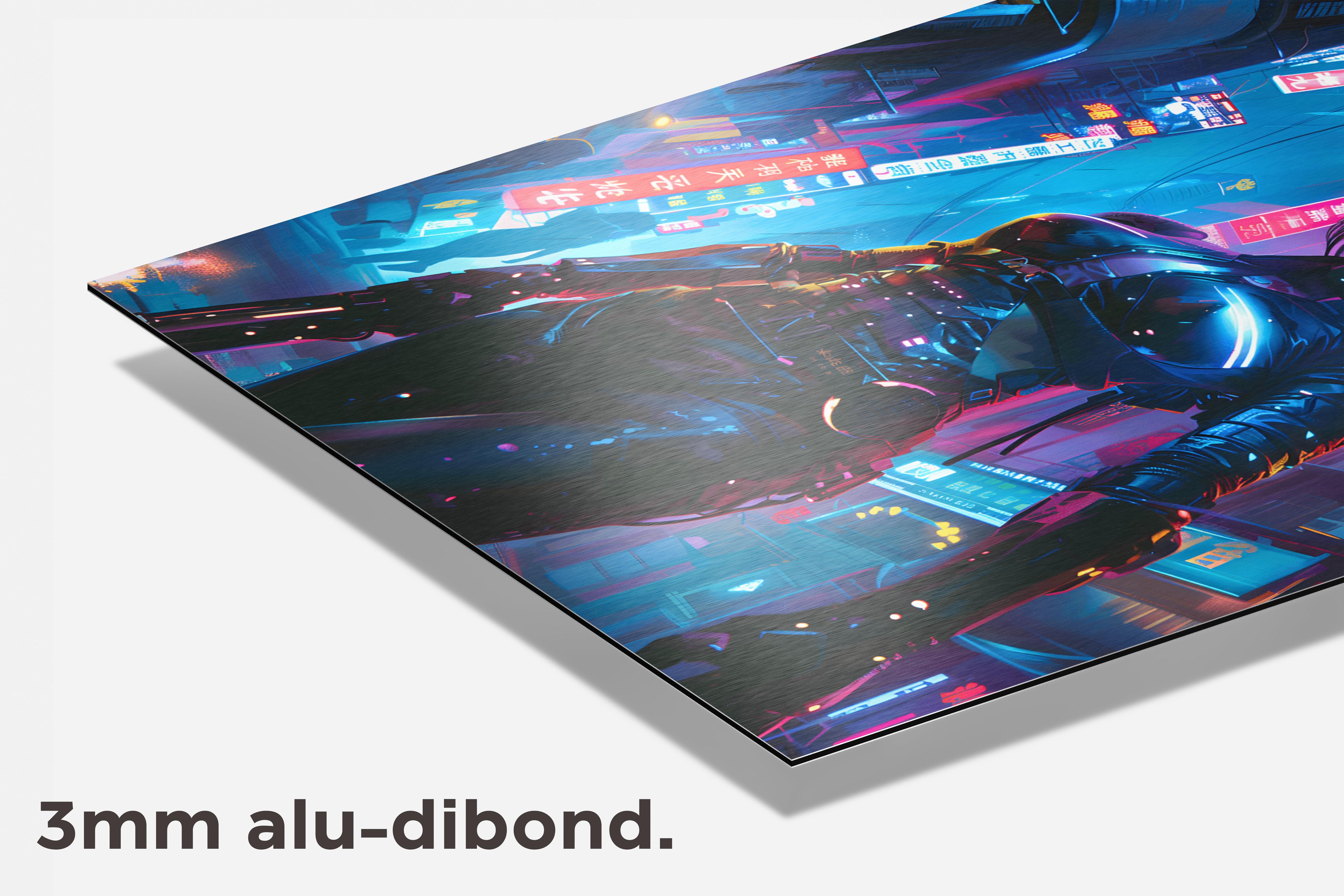 Cyberpunk Stad dibond detail
