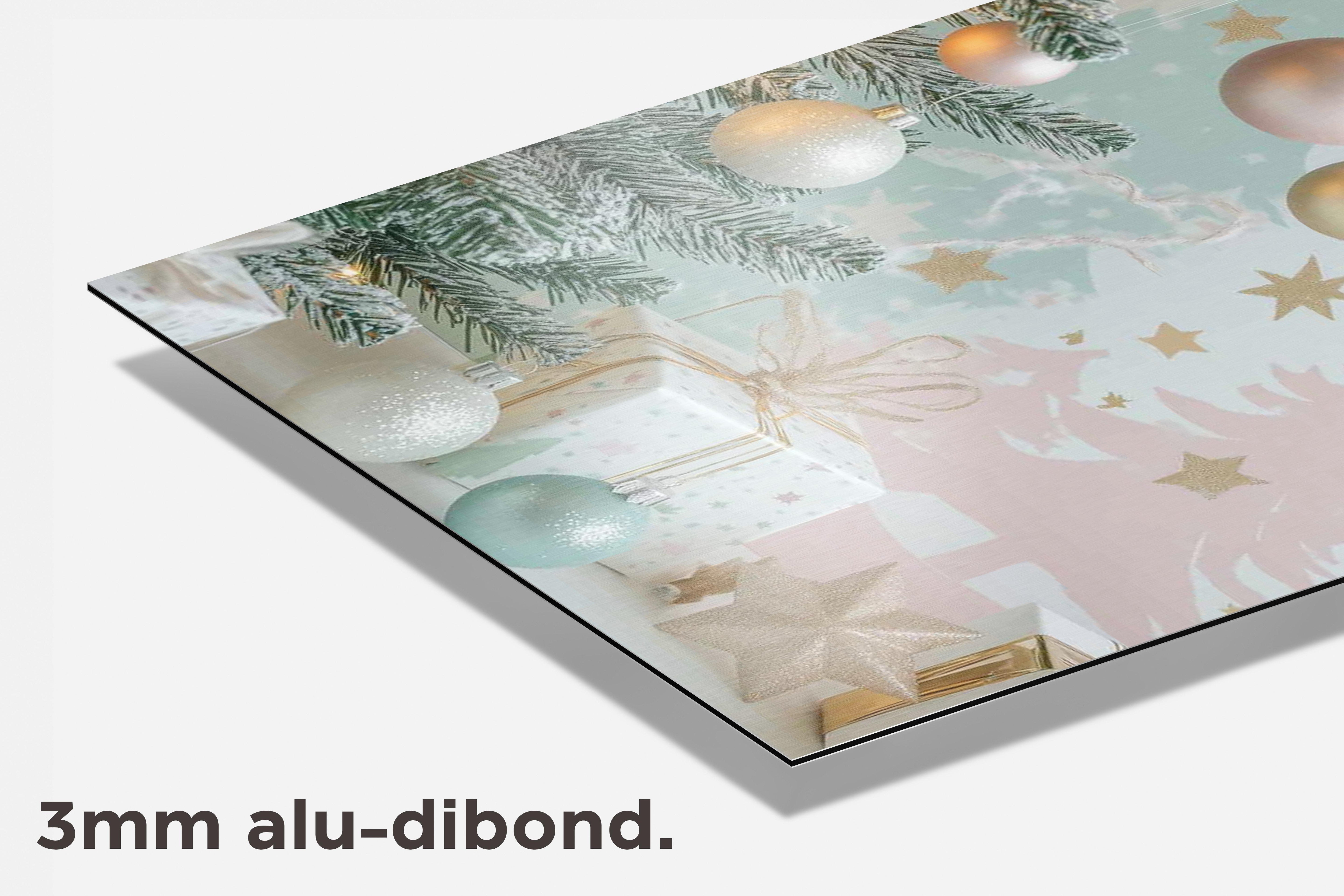 Kerstdecoratie dibond detail